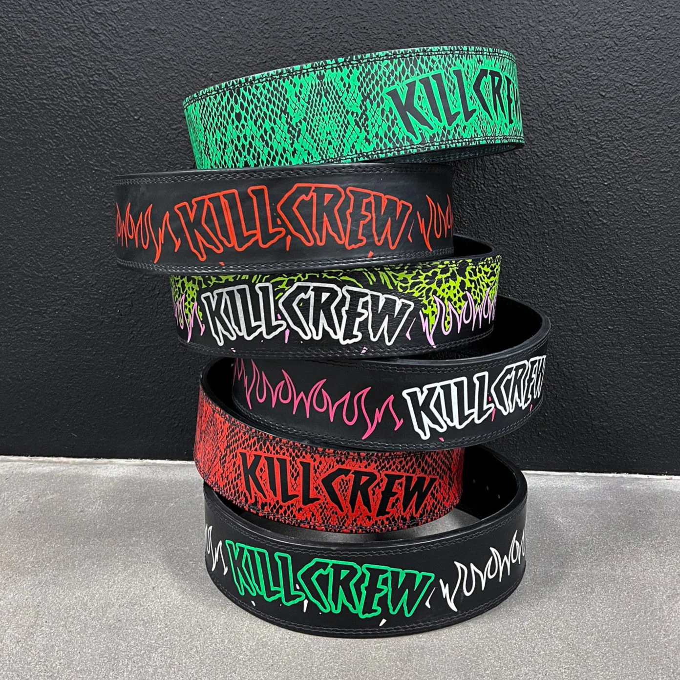 10MM LEVER BELT - SNAKE RED - Image 4