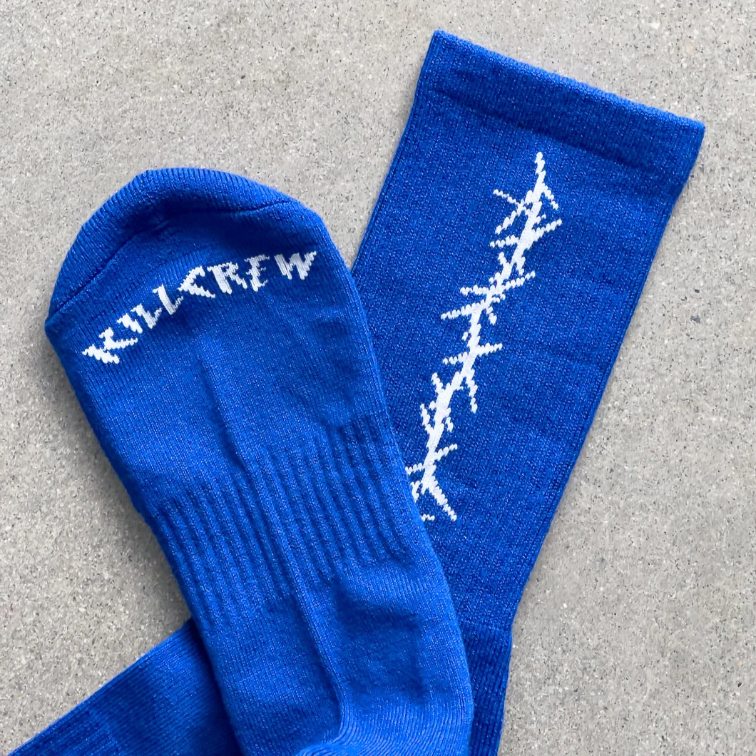 BARBWIRE HIGH SOCKS - BLUE - Image 3