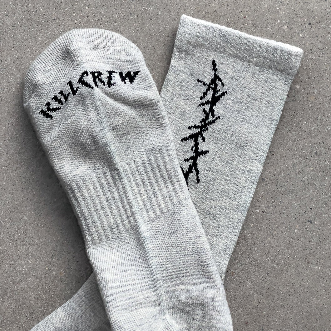 BARBWIRE HIGH SOCKS - GREY - Image 3