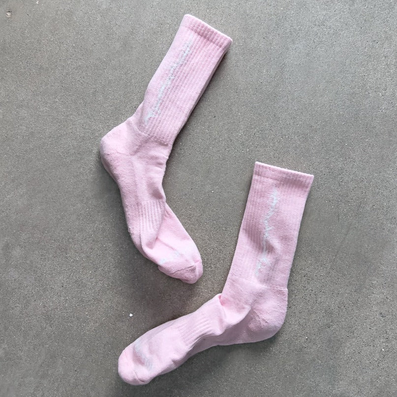 BARBWIRE HIGH SOCKS - PINK - Image 2
