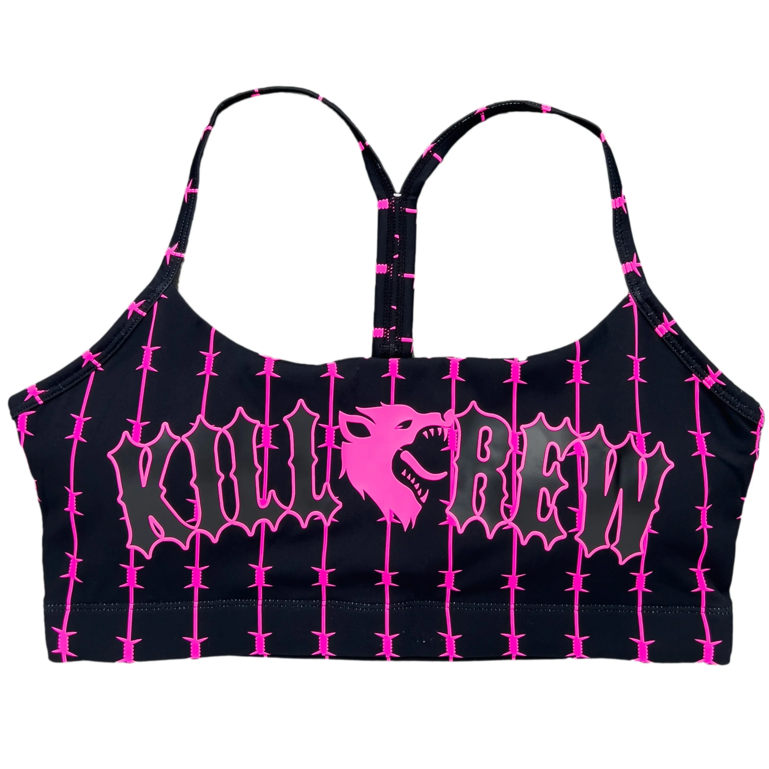BARBWIRE SPORTS BRA - BLACK / PINK - Image 3