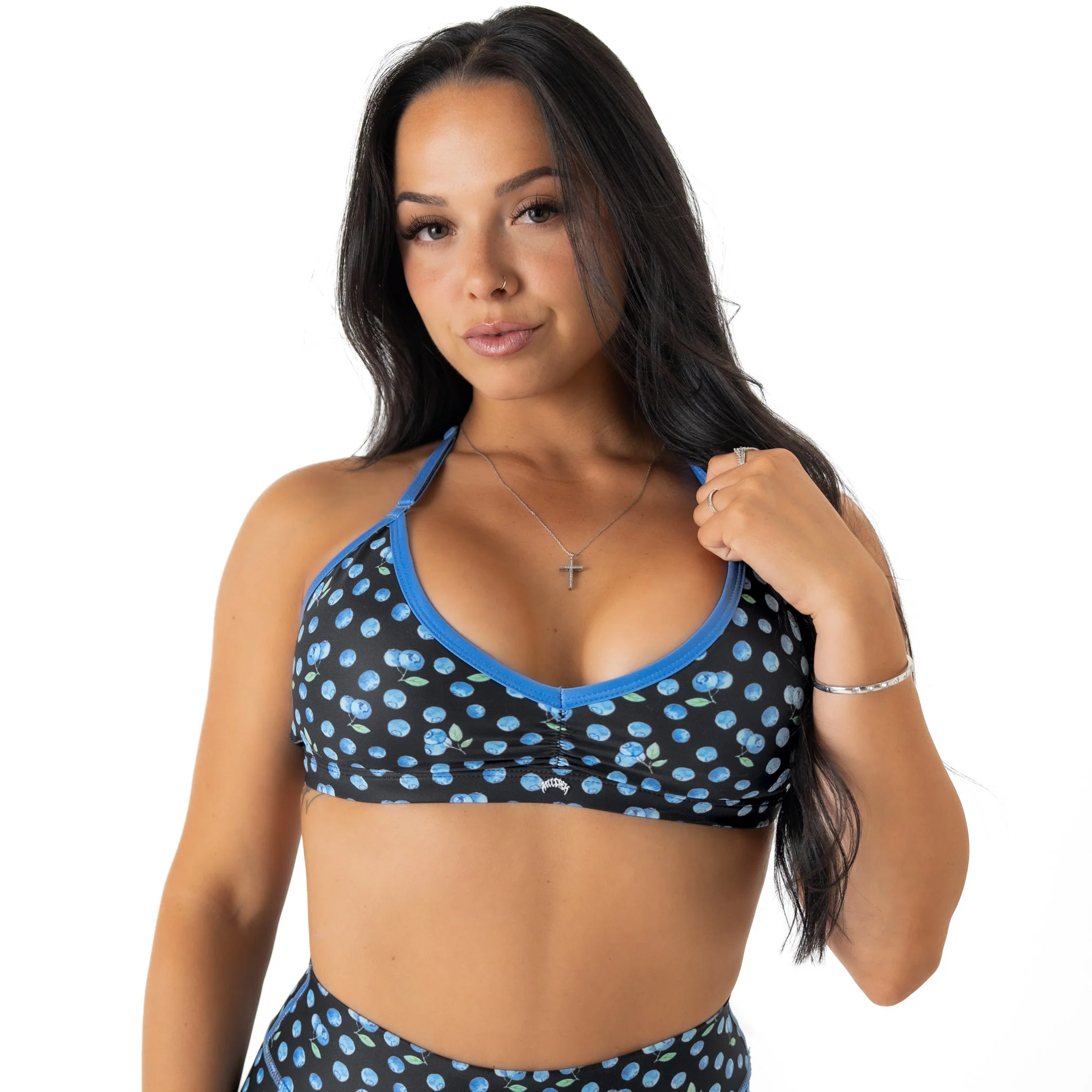 BLUEBERRY SPORTS BRA - BLACK