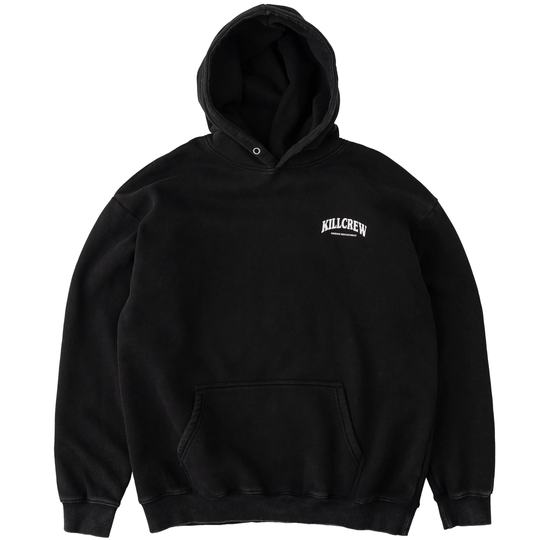 OVERSIZED LUX BOXING DEPARTMENT HOODIE - BLACK / WHITE - Image 2