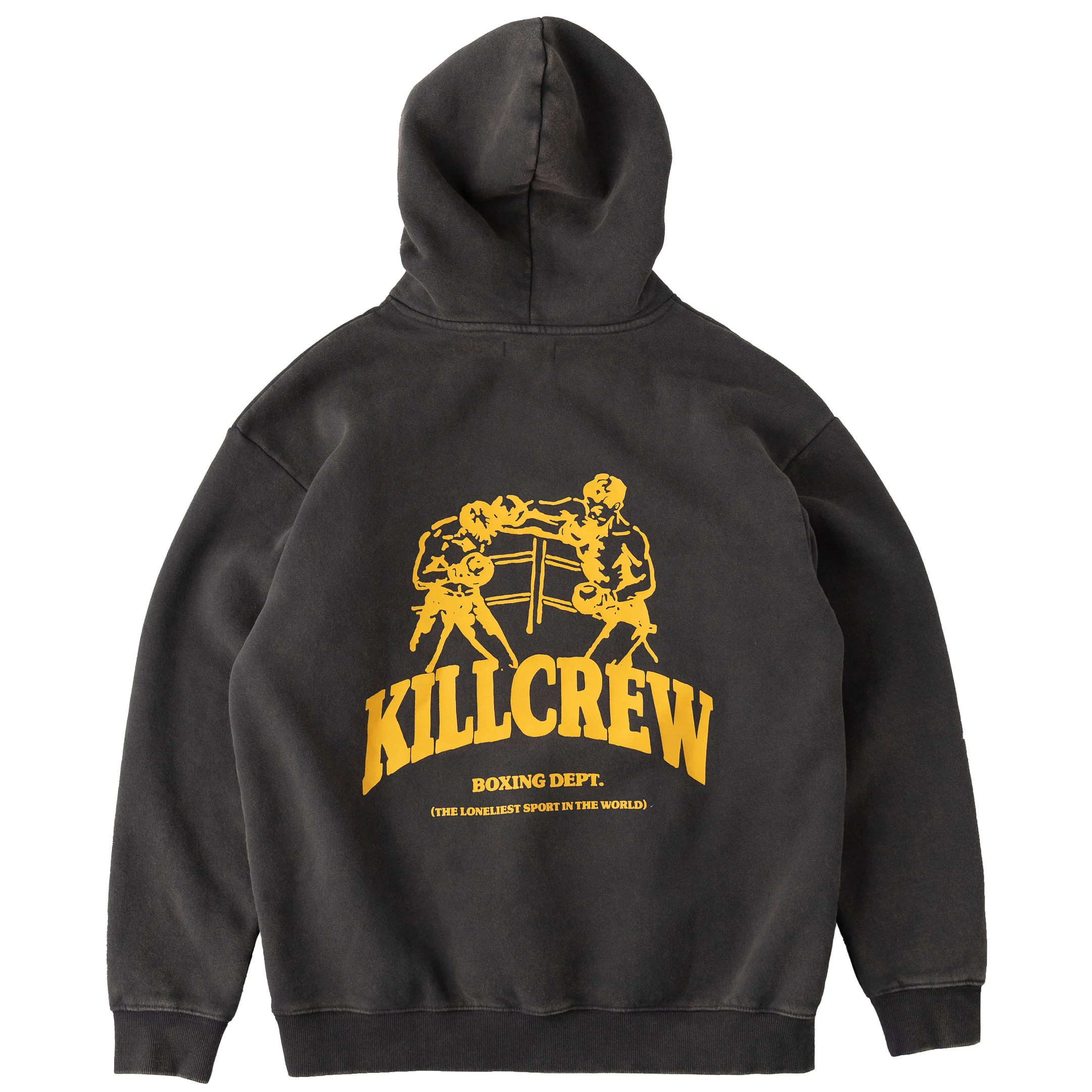 OVERSIZED LUX BOXING DEPARTMENT HOODIE - GUNMETAL / GOLD
