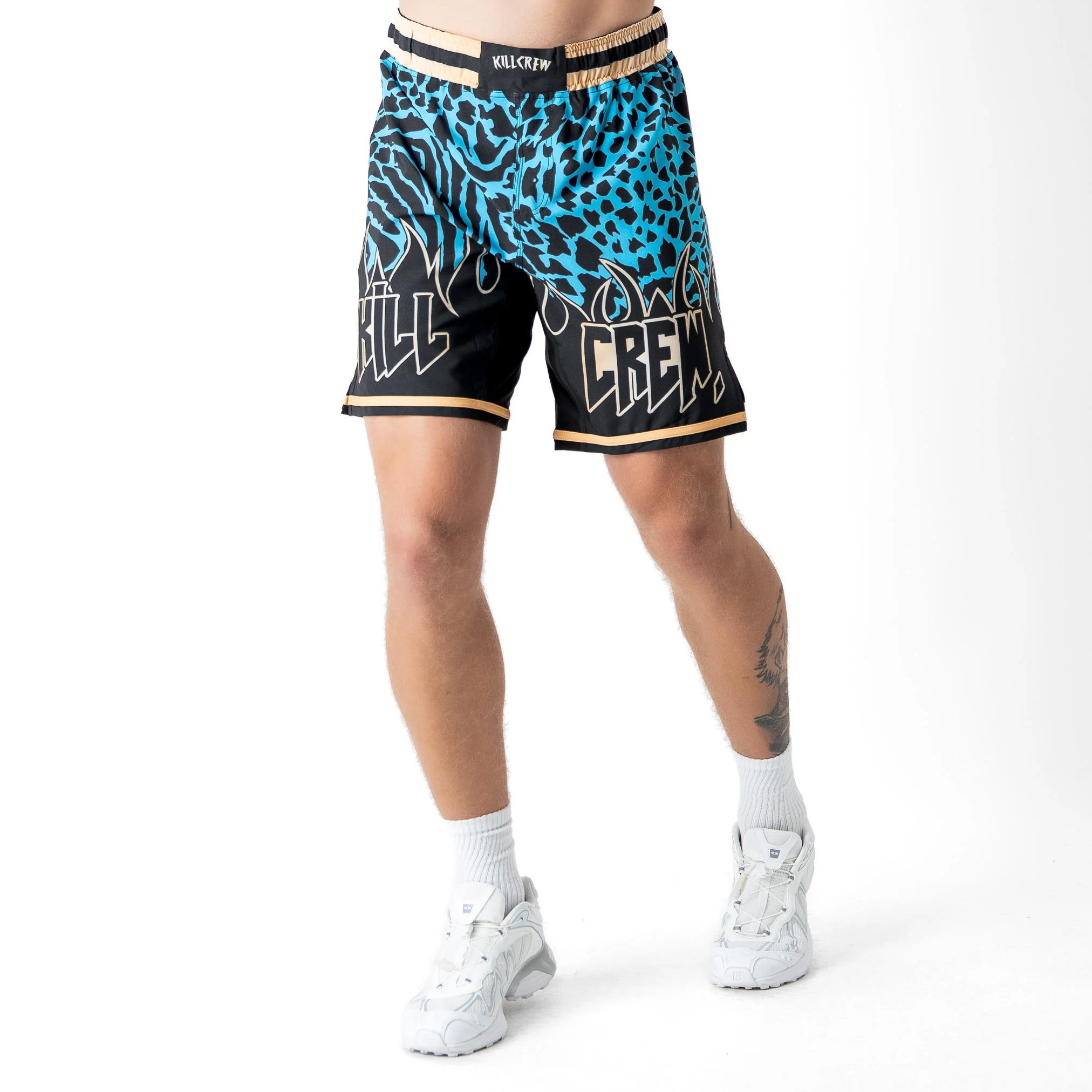 BSEM FIGHT SHORTS (RELAXED CUT) - BLUE / GOLD - Image 3