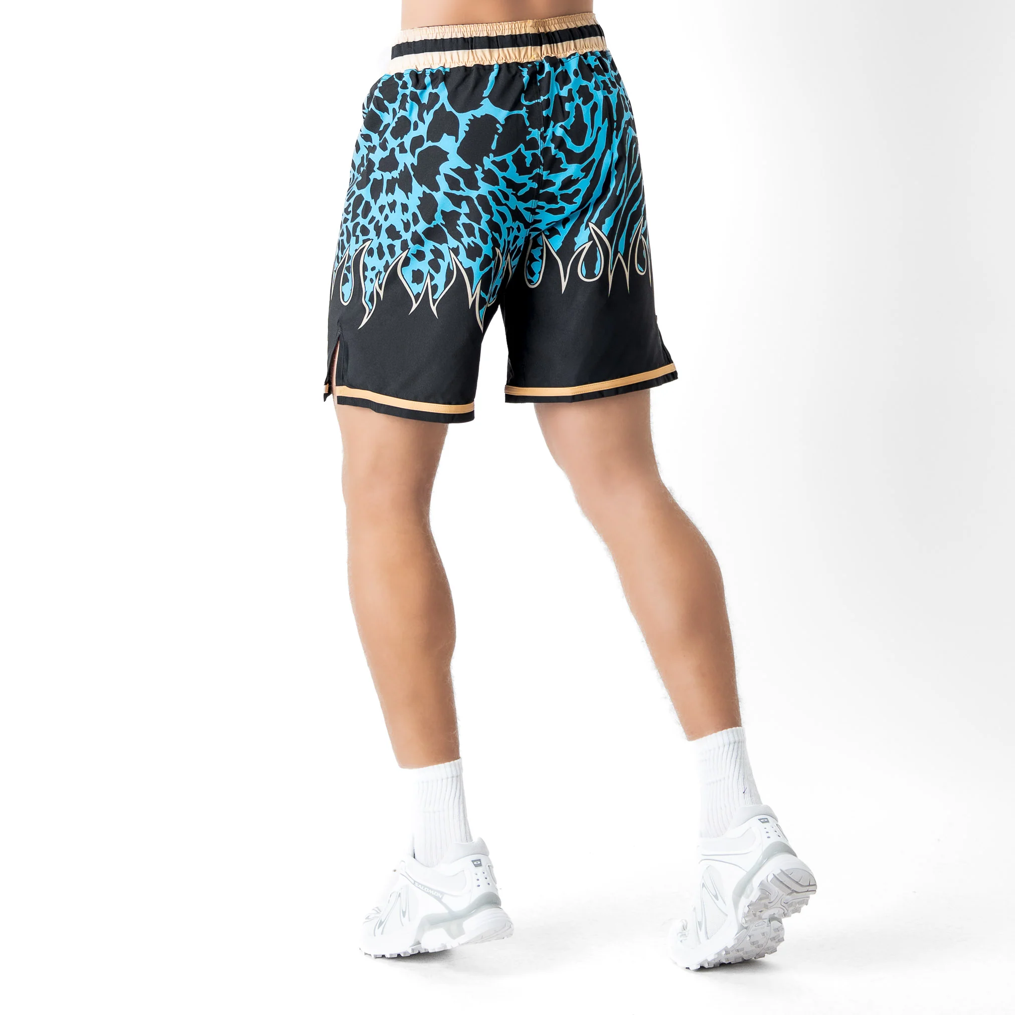 BSEM FIGHT SHORTS (RELAXED CUT) - BLUE / GOLD - Image 6