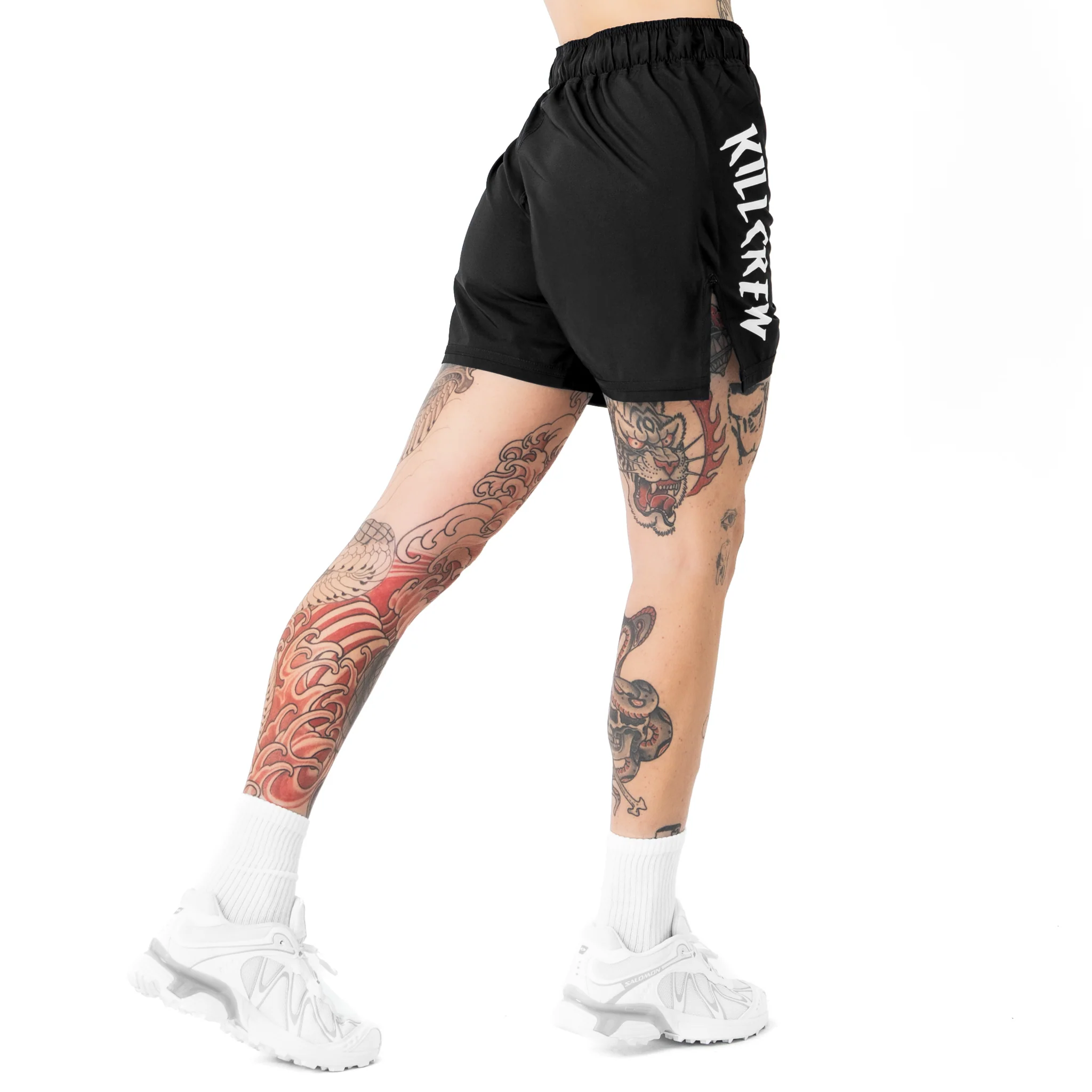 BSEM FIGHT SHORTS (THAI CUT) - BLACK - Image 6