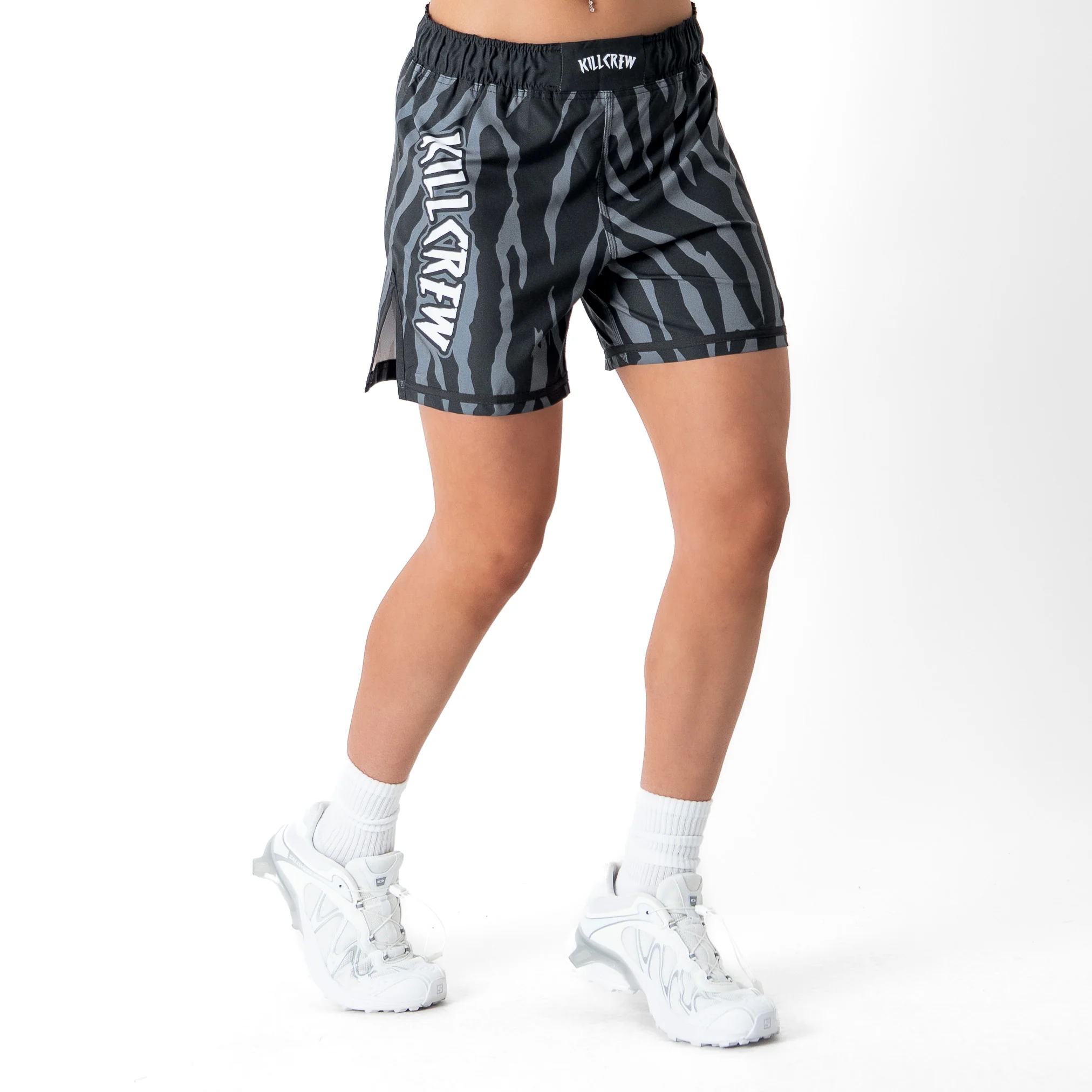 BSEM FIGHT SHORTS (THAI CUT) - BLACK ZEBRA - Image 5