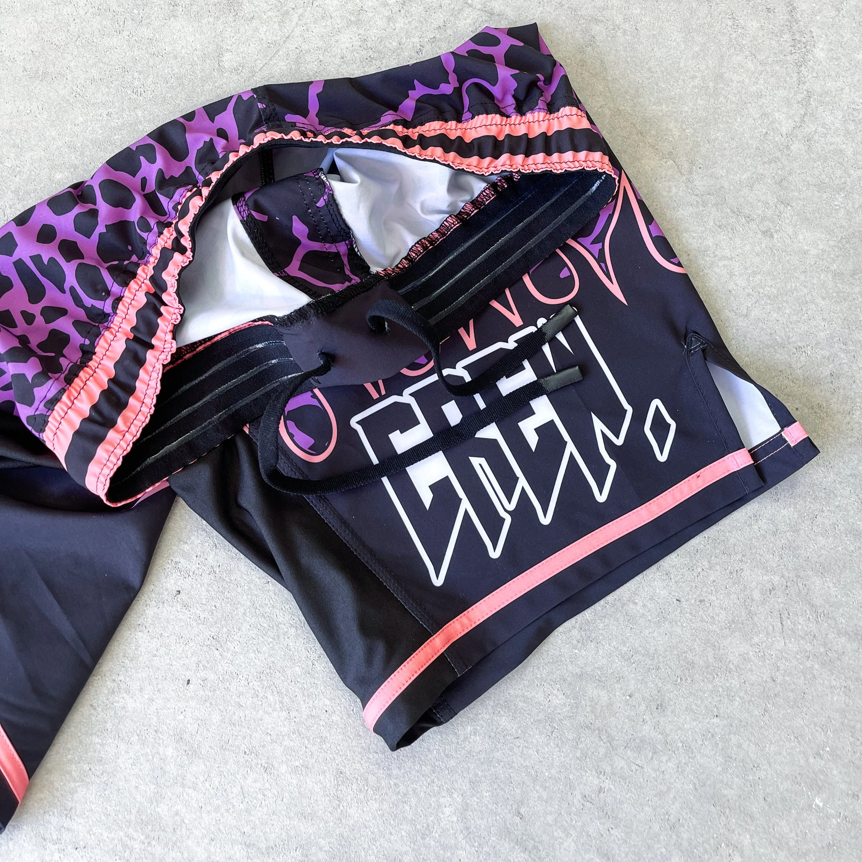 BSEM FIGHT SHORTS (THAI CUT) - PURPLE - Image 3