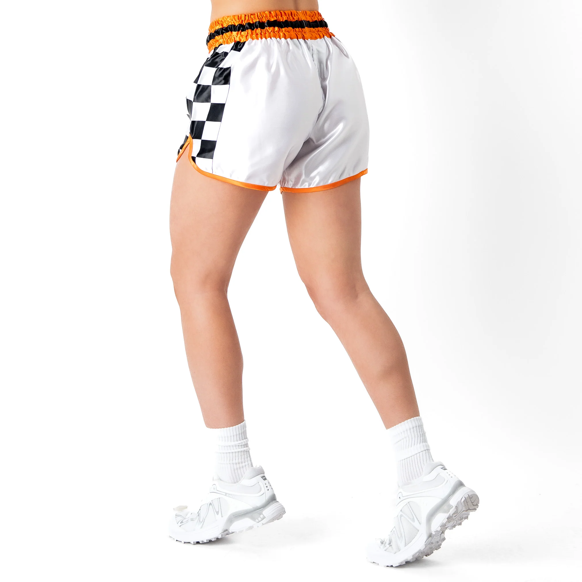 CHECKER FIGHT SHORT - ORANGE - Image 6