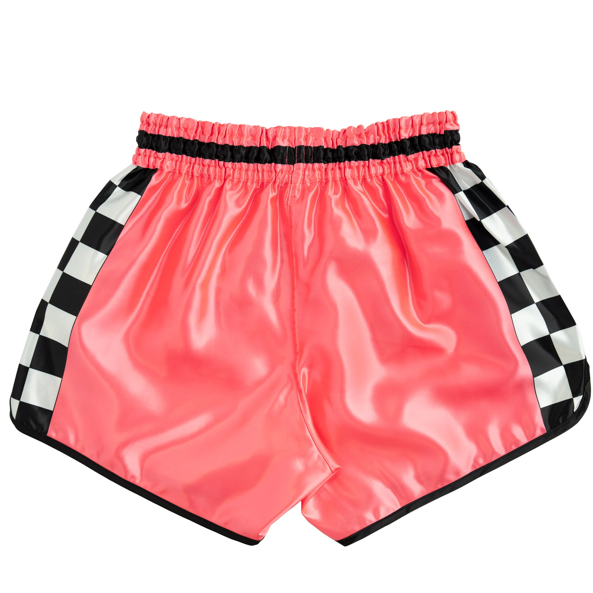 CHECKER FIGHT SHORTS - PINK - Image 7