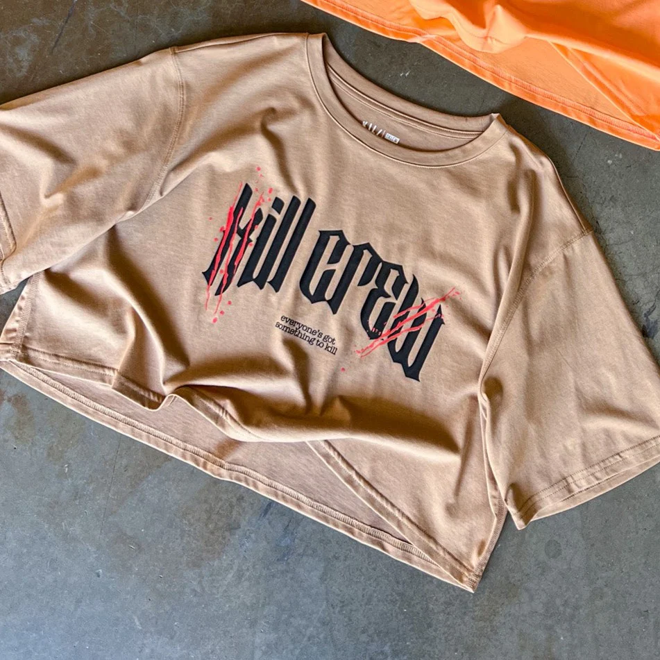 CLASSIC CROP TOP - SAND / BLACK - Image 3