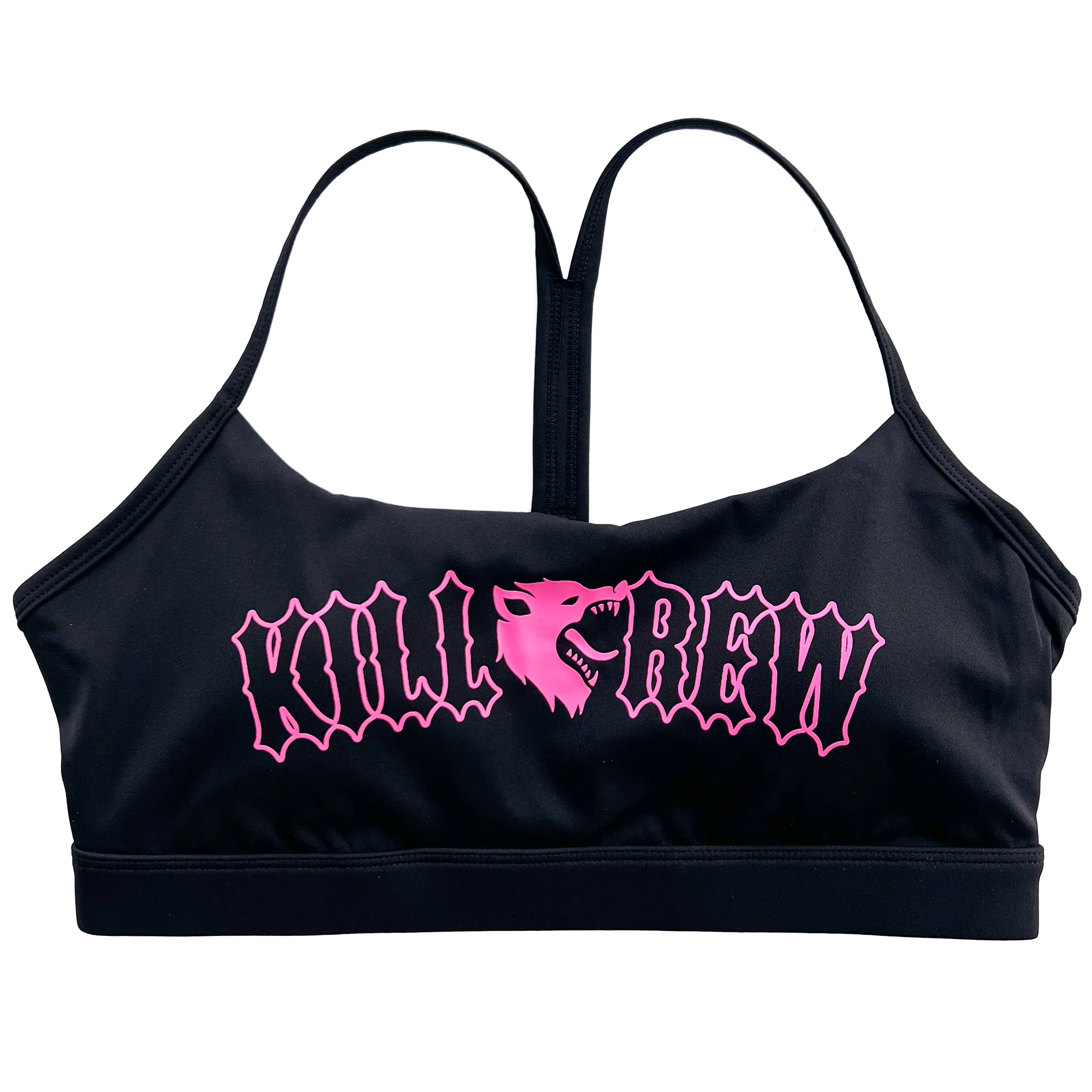 CLASSIC SPORTS BRA - BLACK / PINK - Image 3
