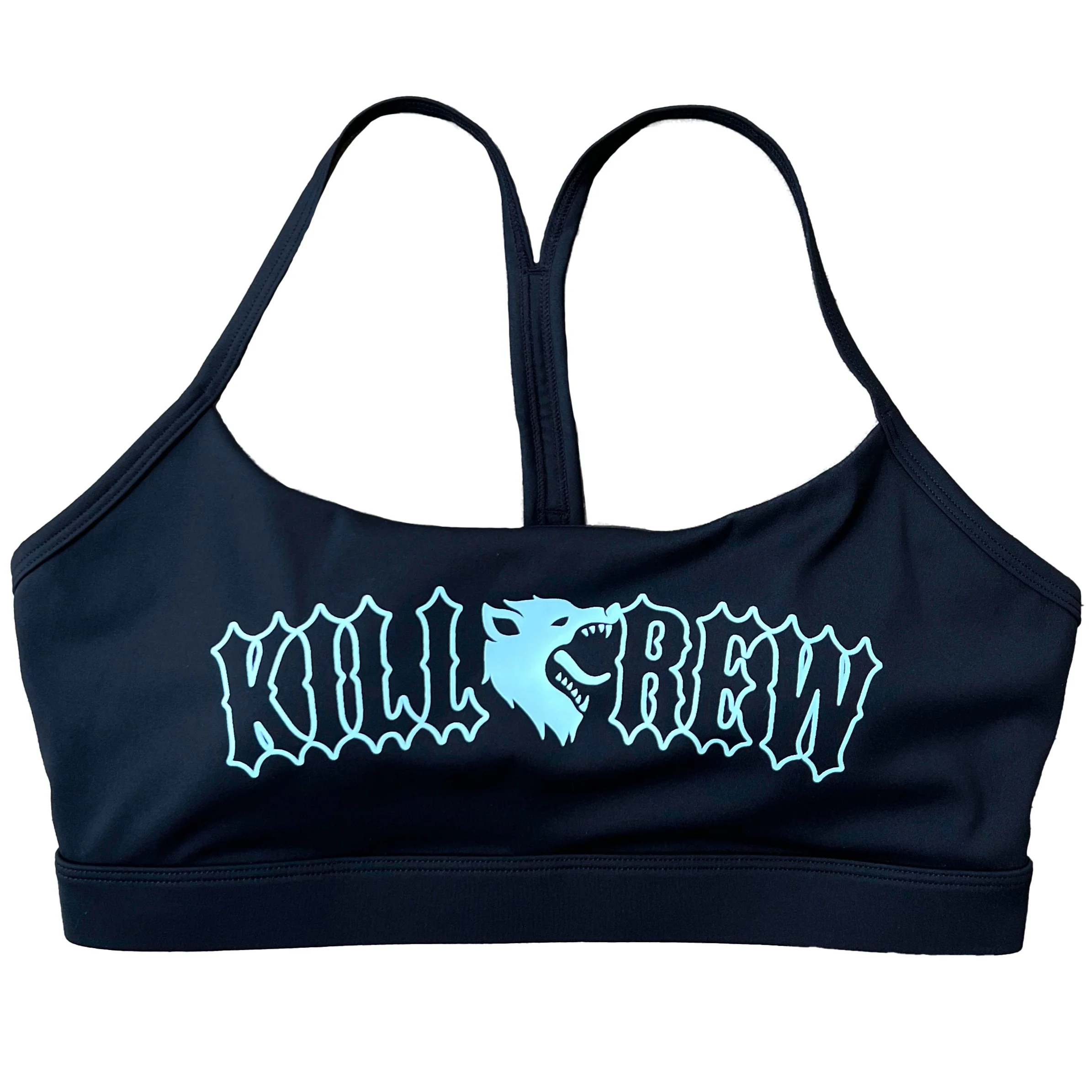 CLASSIC SPORTS BRA - BLACK / TEAL - Image 3