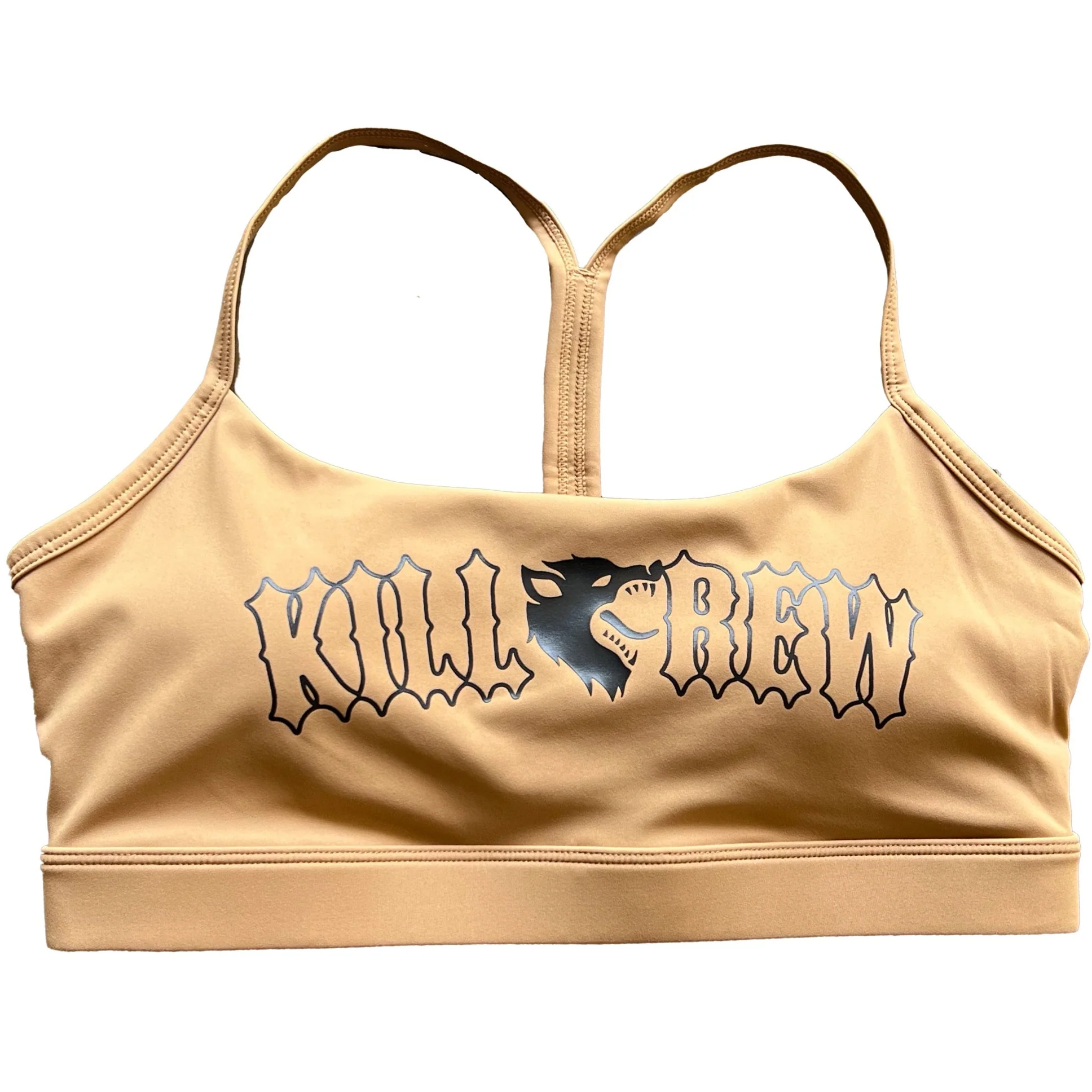 CLASSIC SPORTS BRA - TAN / BLACK - Image 3