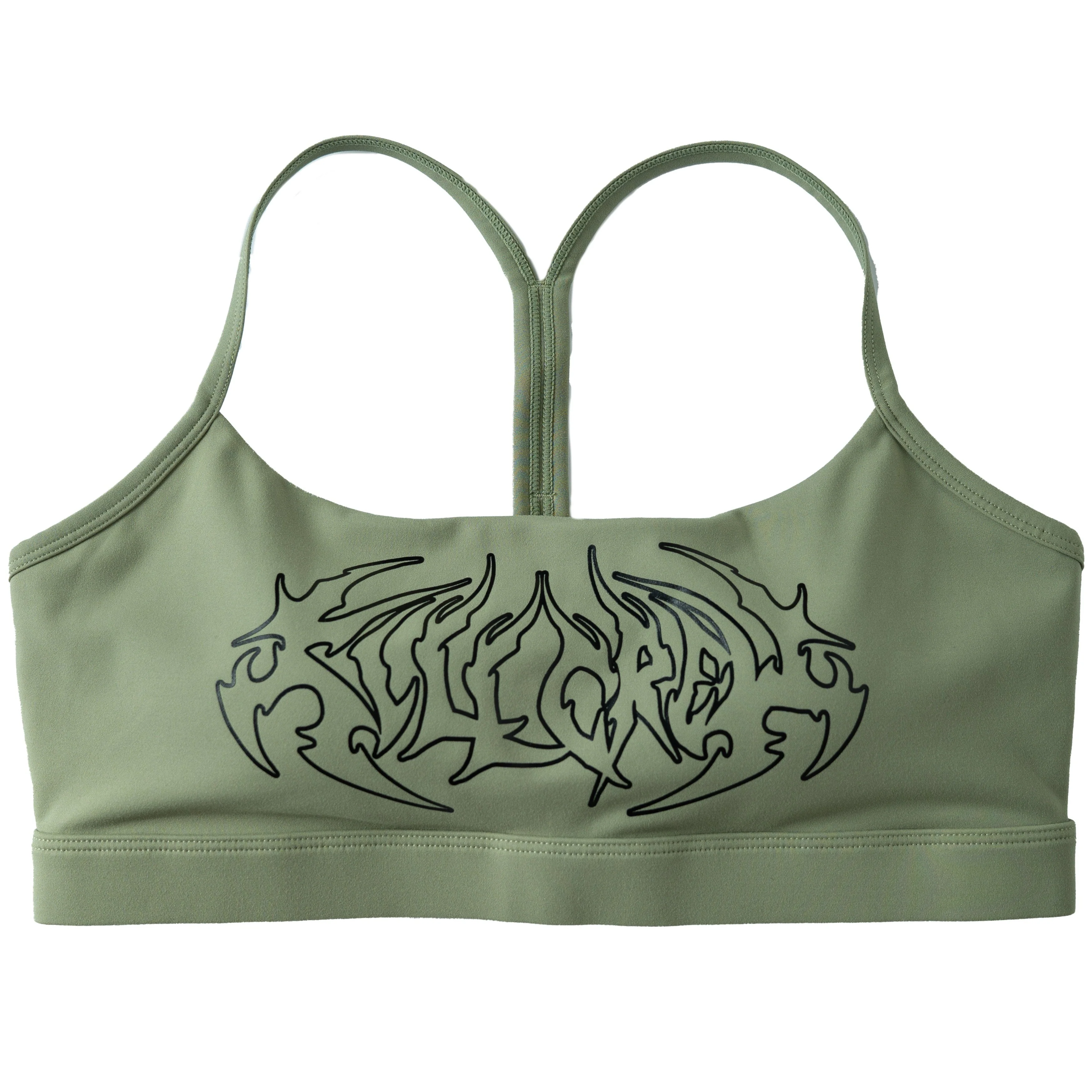 CLASSIC SPORTS BRA TRIBAL - GREEN / BLACK - Image 3