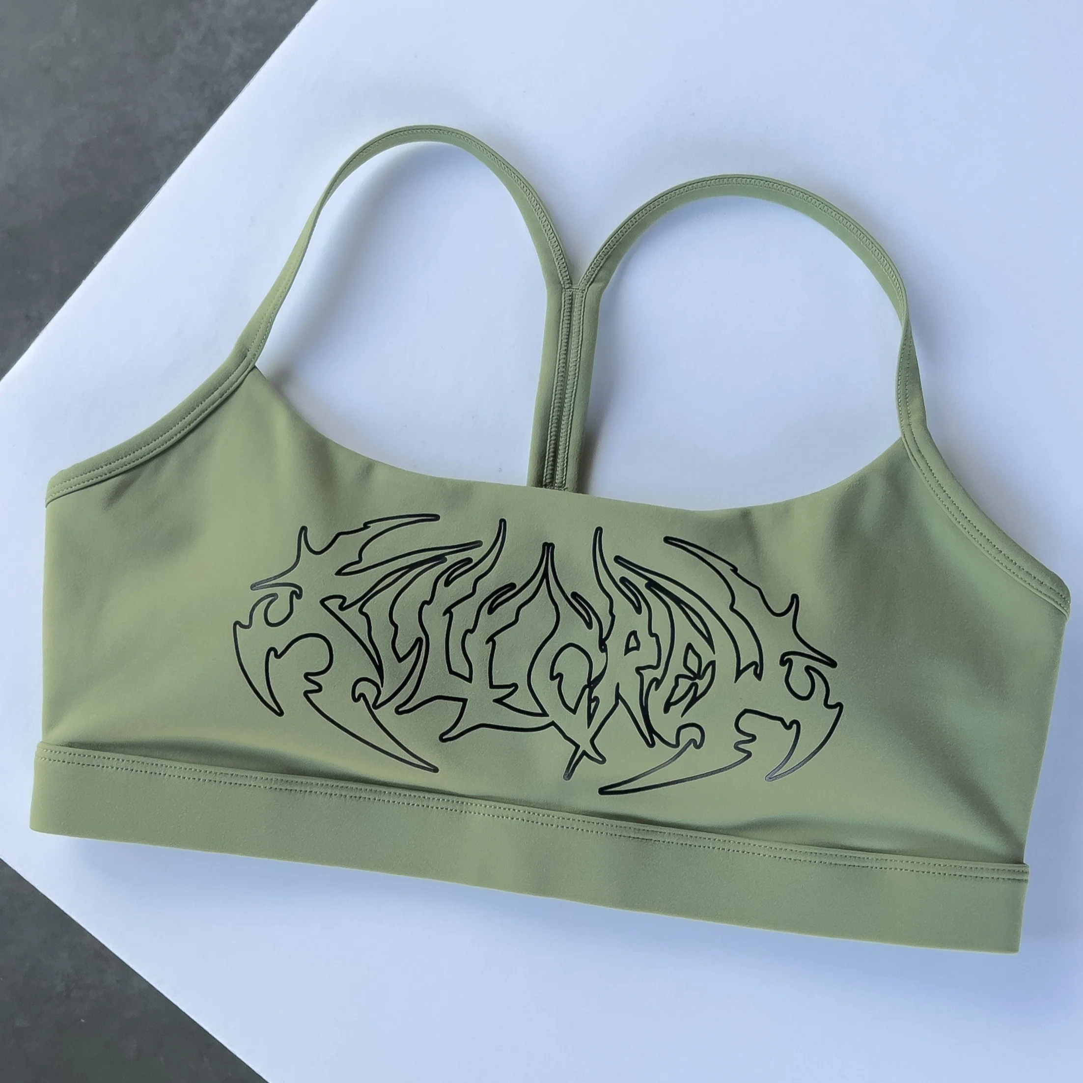 CLASSIC SPORTS BRA TRIBAL - GREEN / BLACK - Image 4