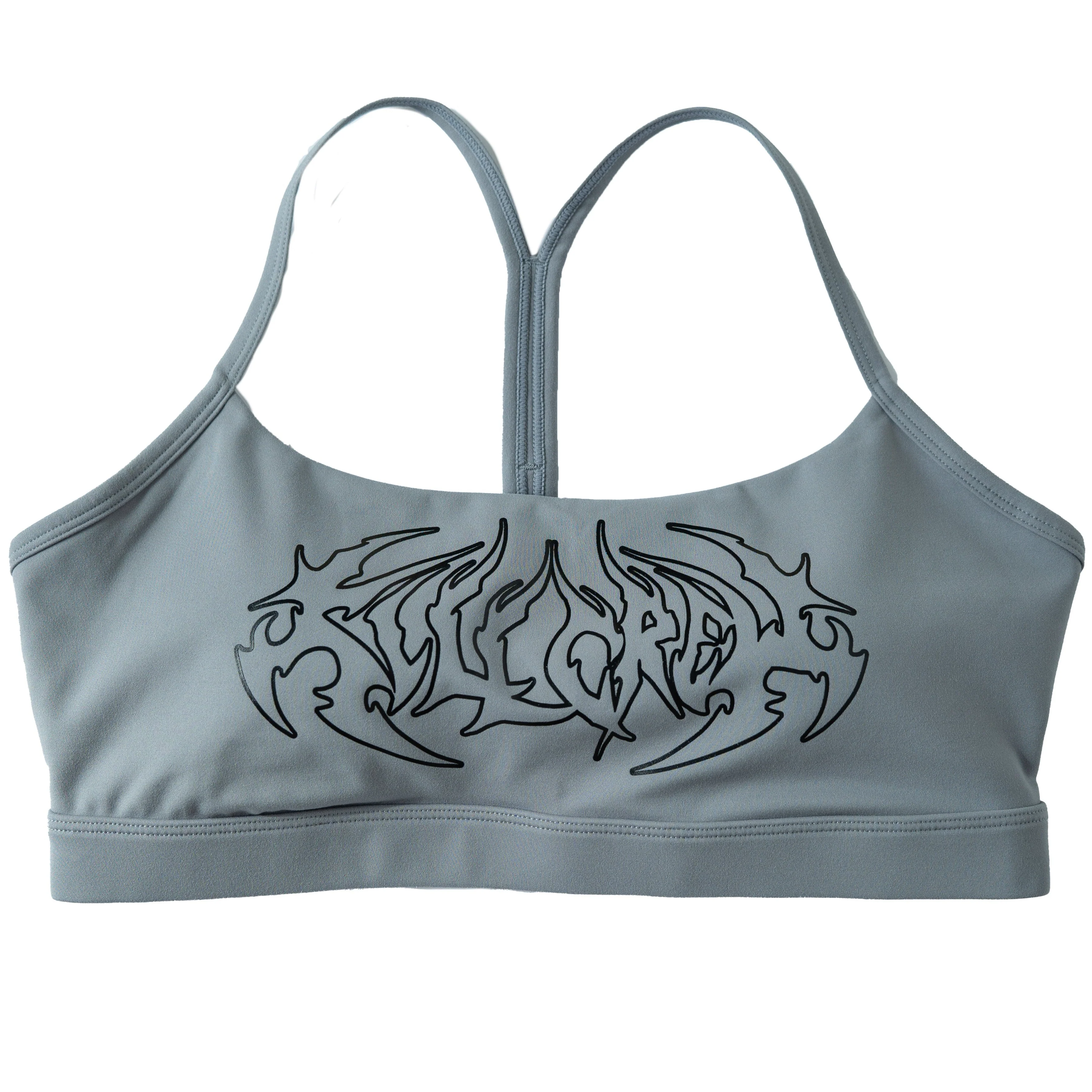 CLASSIC SPORTS BRA TRIBAL - GREY / BLACK - Image 3