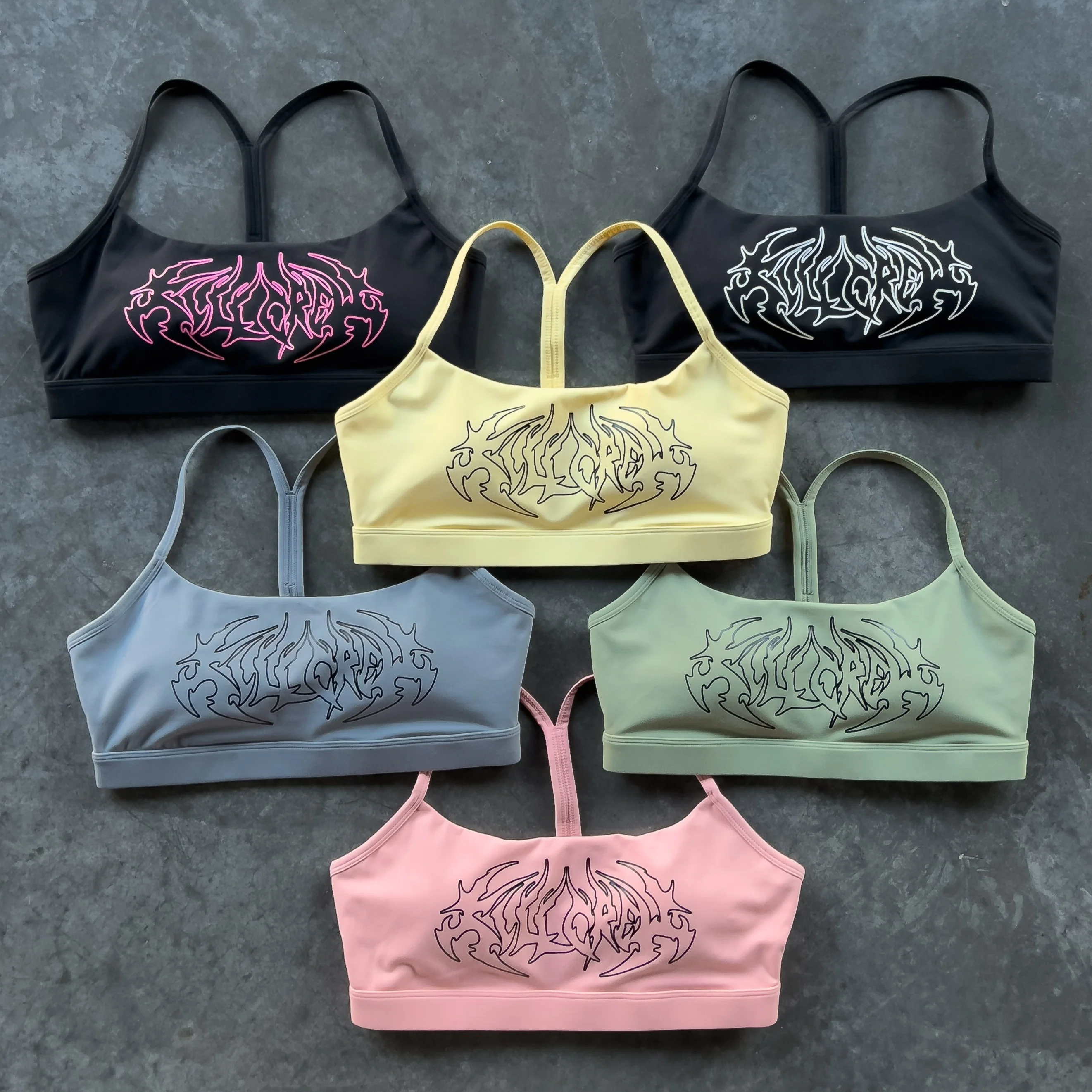 CLASSIC SPORTS BRA TRIBAL - GREY / BLACK - Image 4