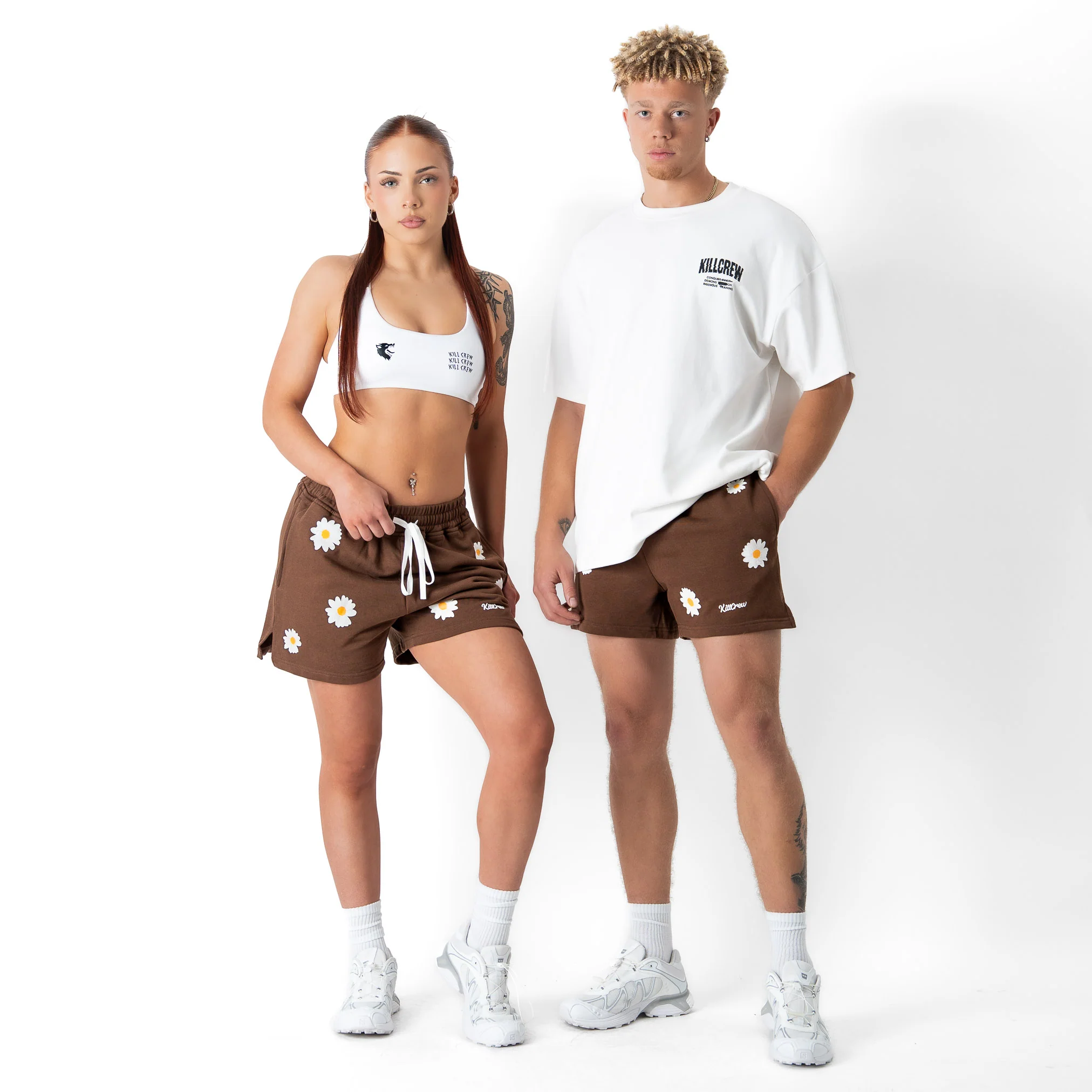 COTTON SHORTS (MID THIGH CUT) DAISY - BROWN - Image 2