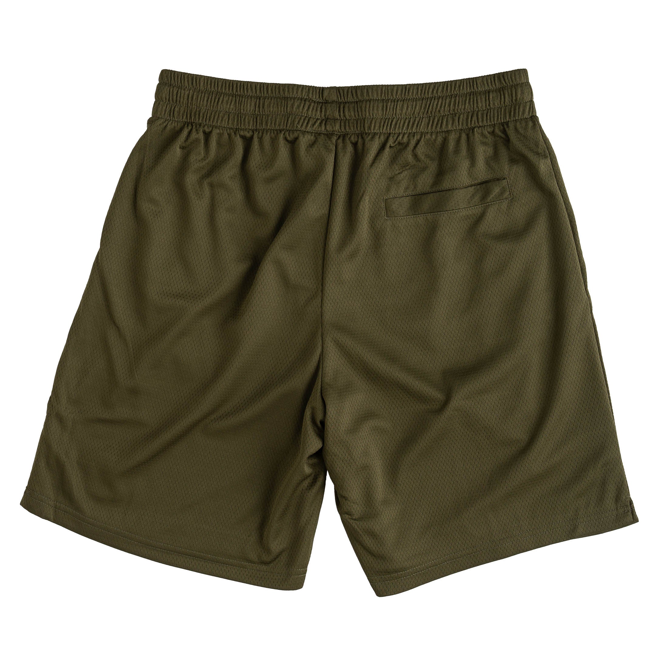 RELAXED CUT SHORTS EMBROIDERED FLAG - OLIVE - Image 7