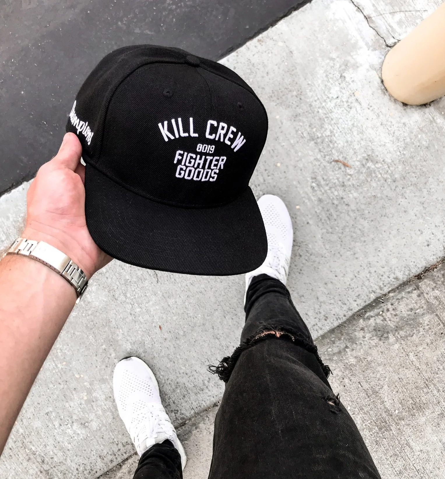 FIGHTER GOODS BLACK - SNAPBACK - Image 3