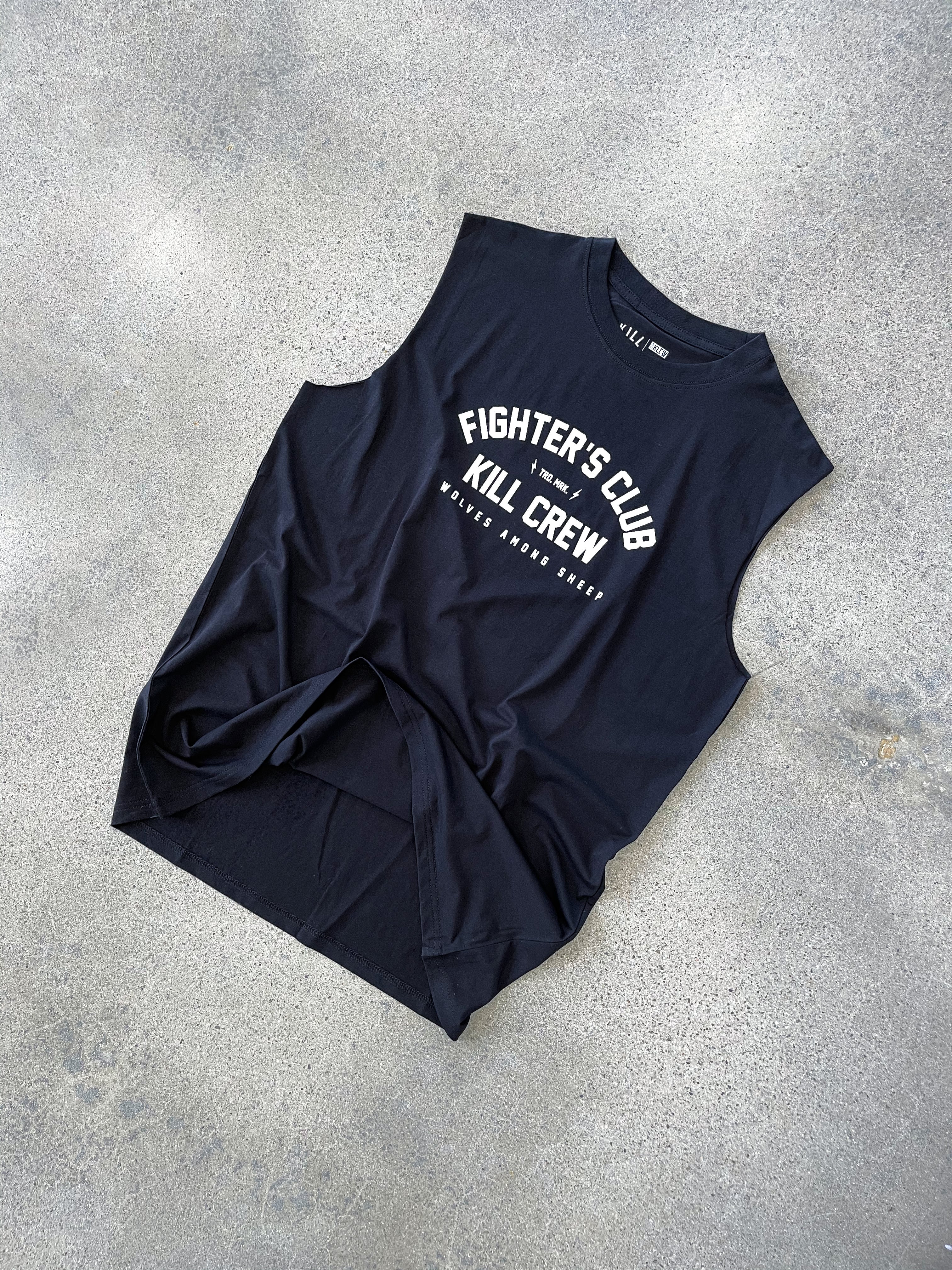 FIGHTERS CLUB CUTOFF - BLACK - Image 2