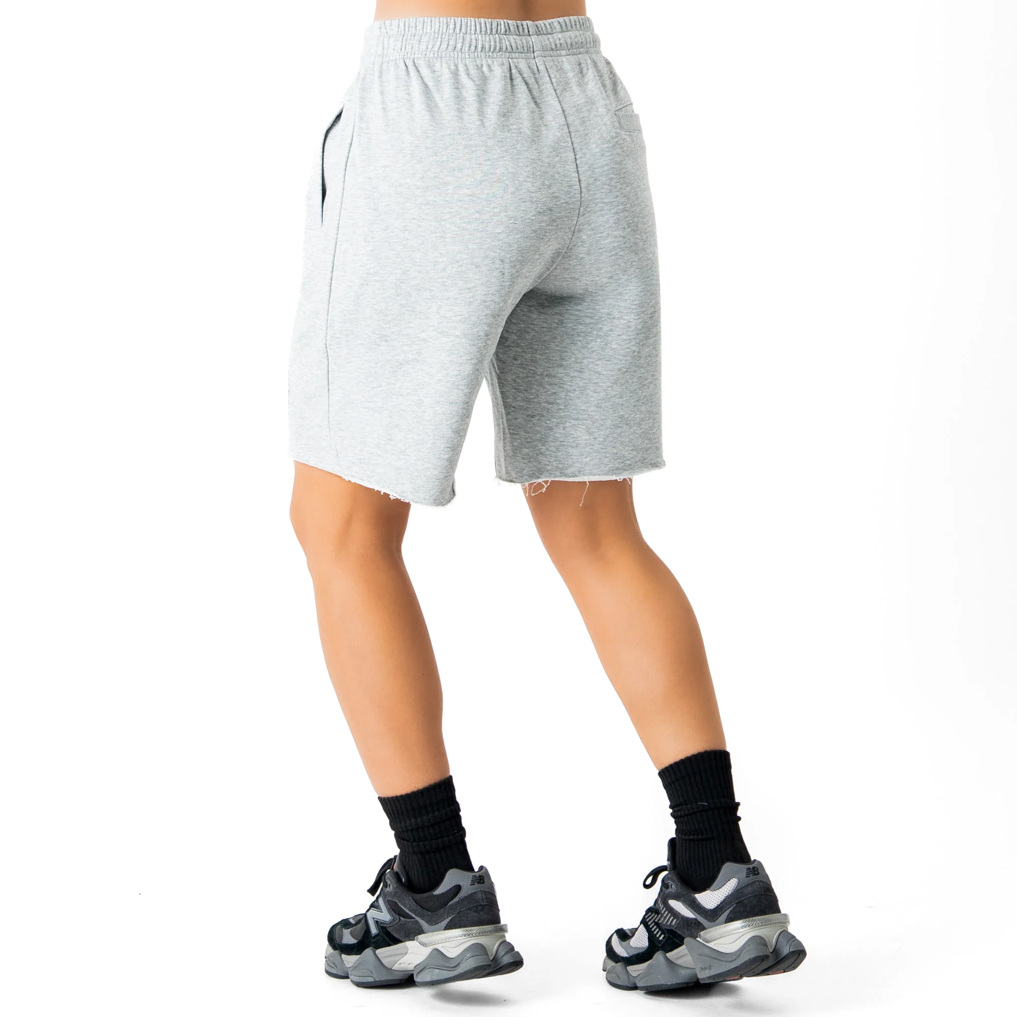 RELAXED CUT SHORTS FIGHTER'S CLUB FLAME - HEATHER GREY - Image 6