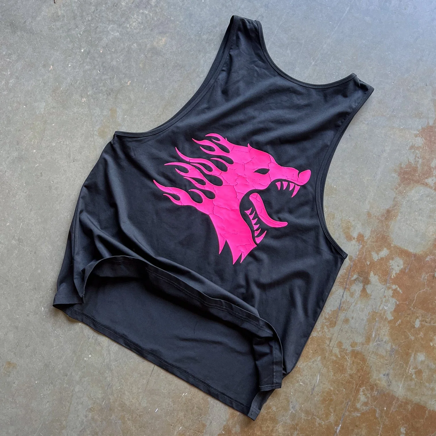 WAR WOLF TANK TOP - BLACK / PINK - Image 3