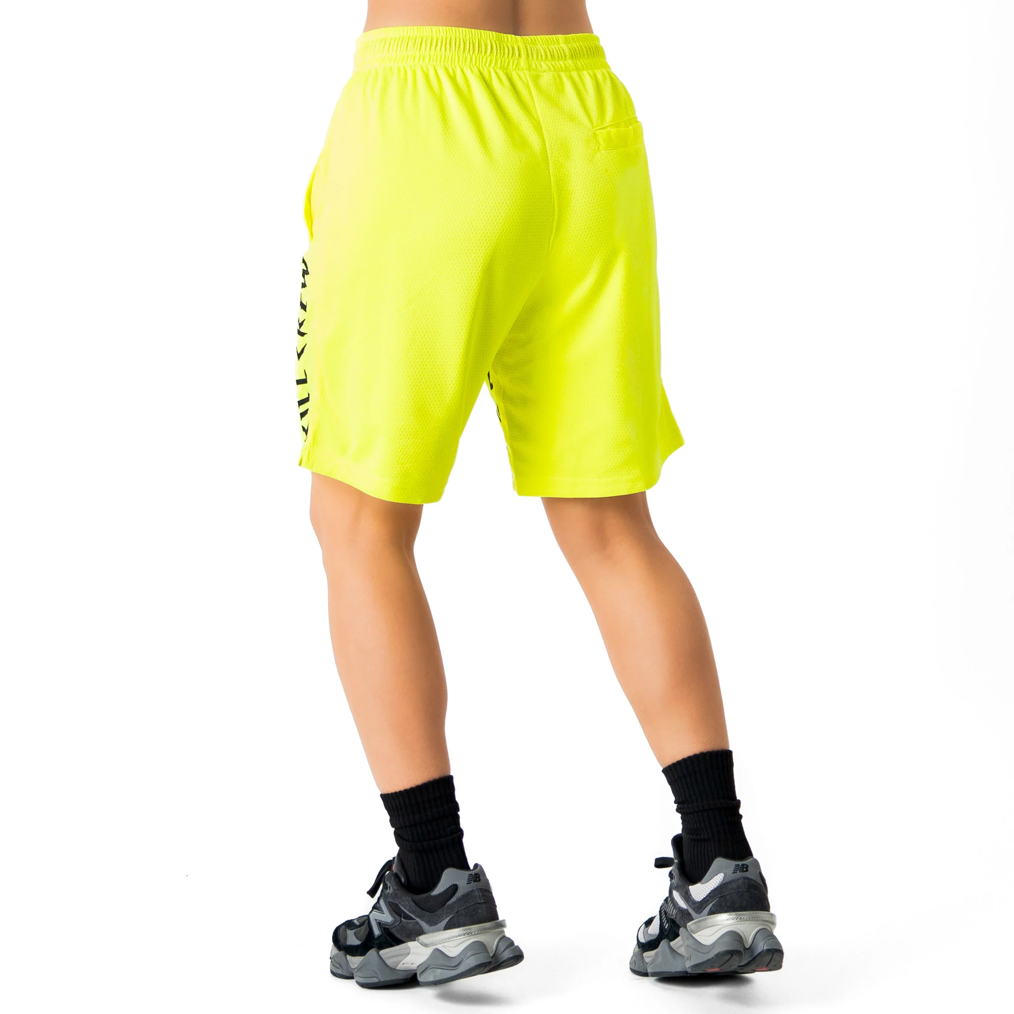 RELAXED CUT SHORTS FLAME - NEON YELLOW / BLACK - Image 6