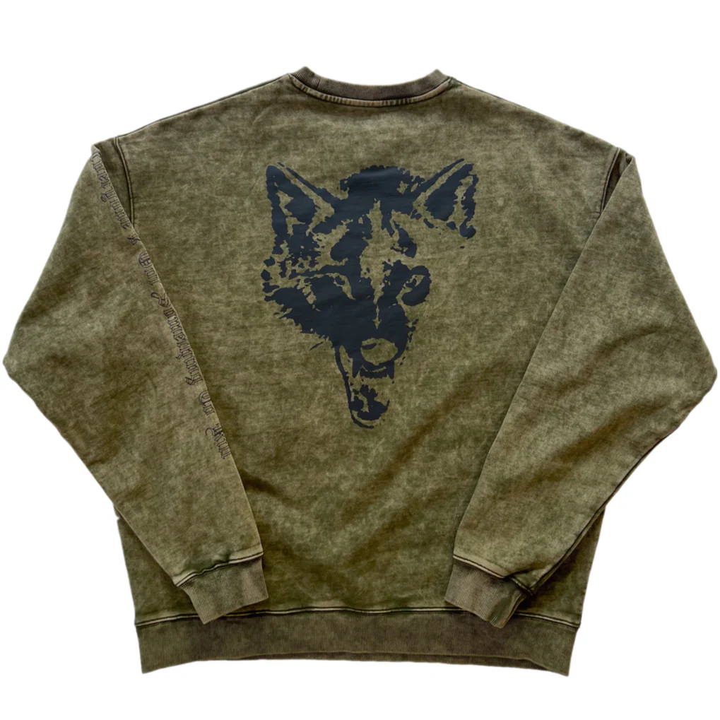 OVERSIZED HEAVYWEIGHT "CLASSIC" CREW NECK - OLIVE - Image 2