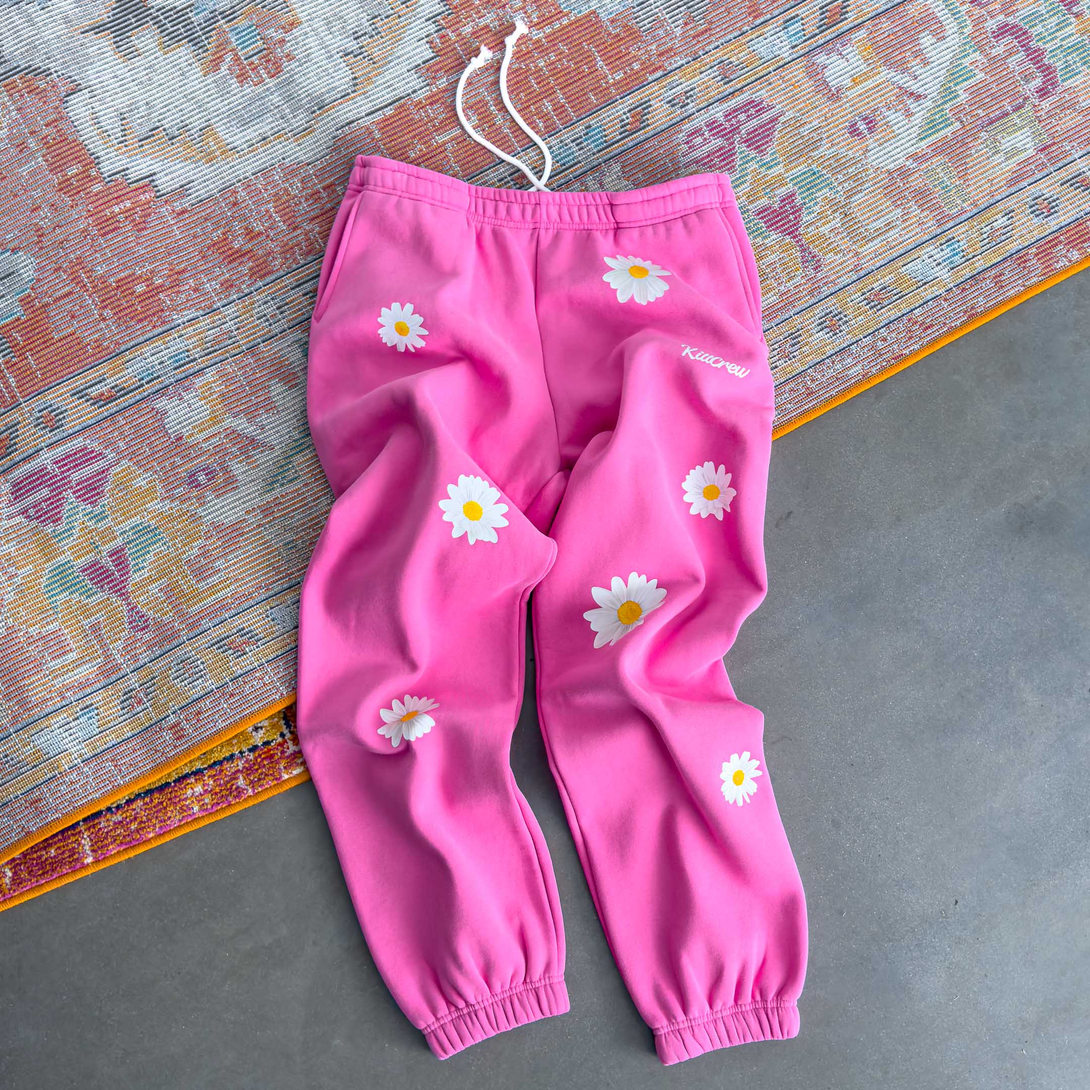 OVERSIZED LUX "DAISY" SWEATPANTS - PINK - Image 3