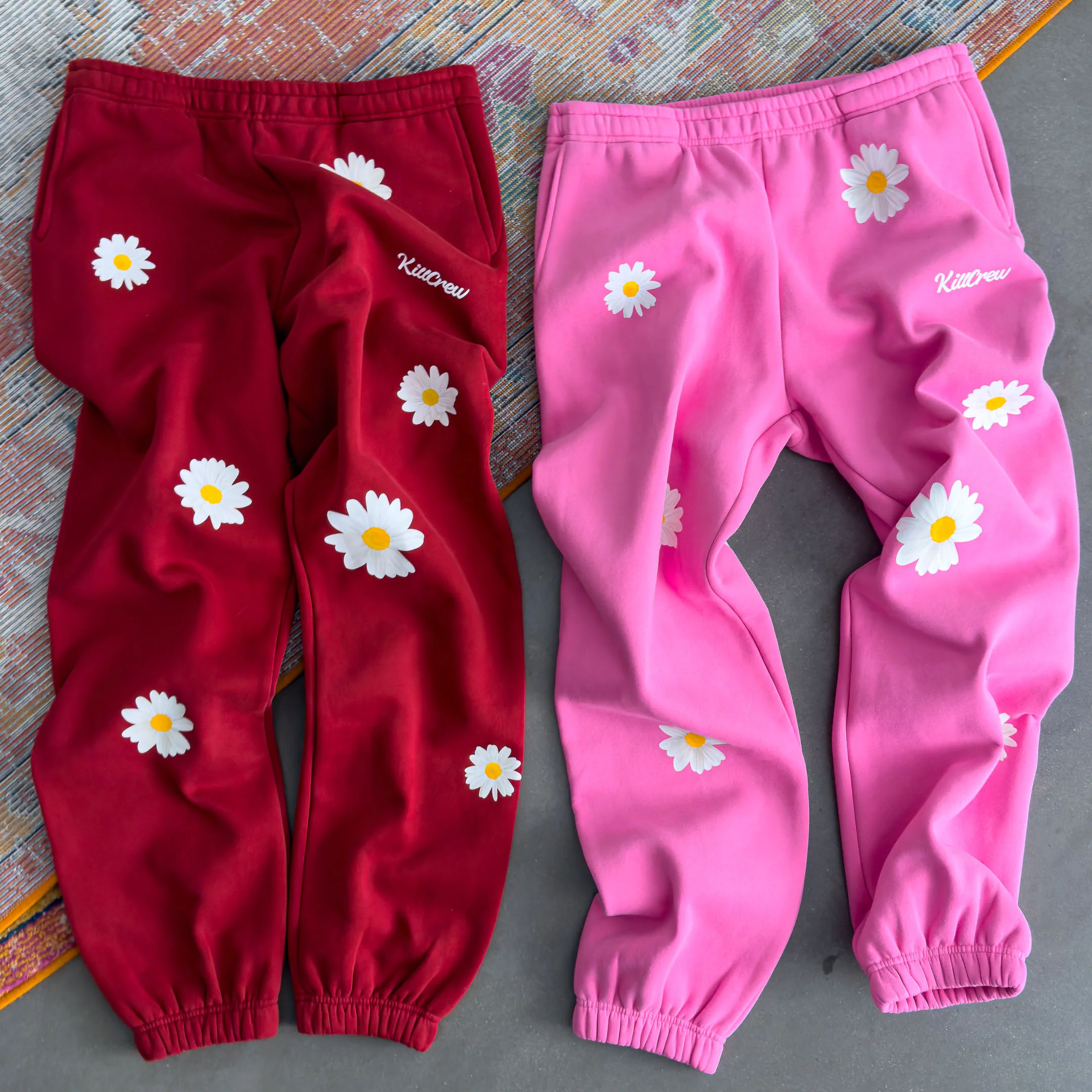 OVERSIZED LUX "DAISY" SWEATPANTS - PINK - Image 4