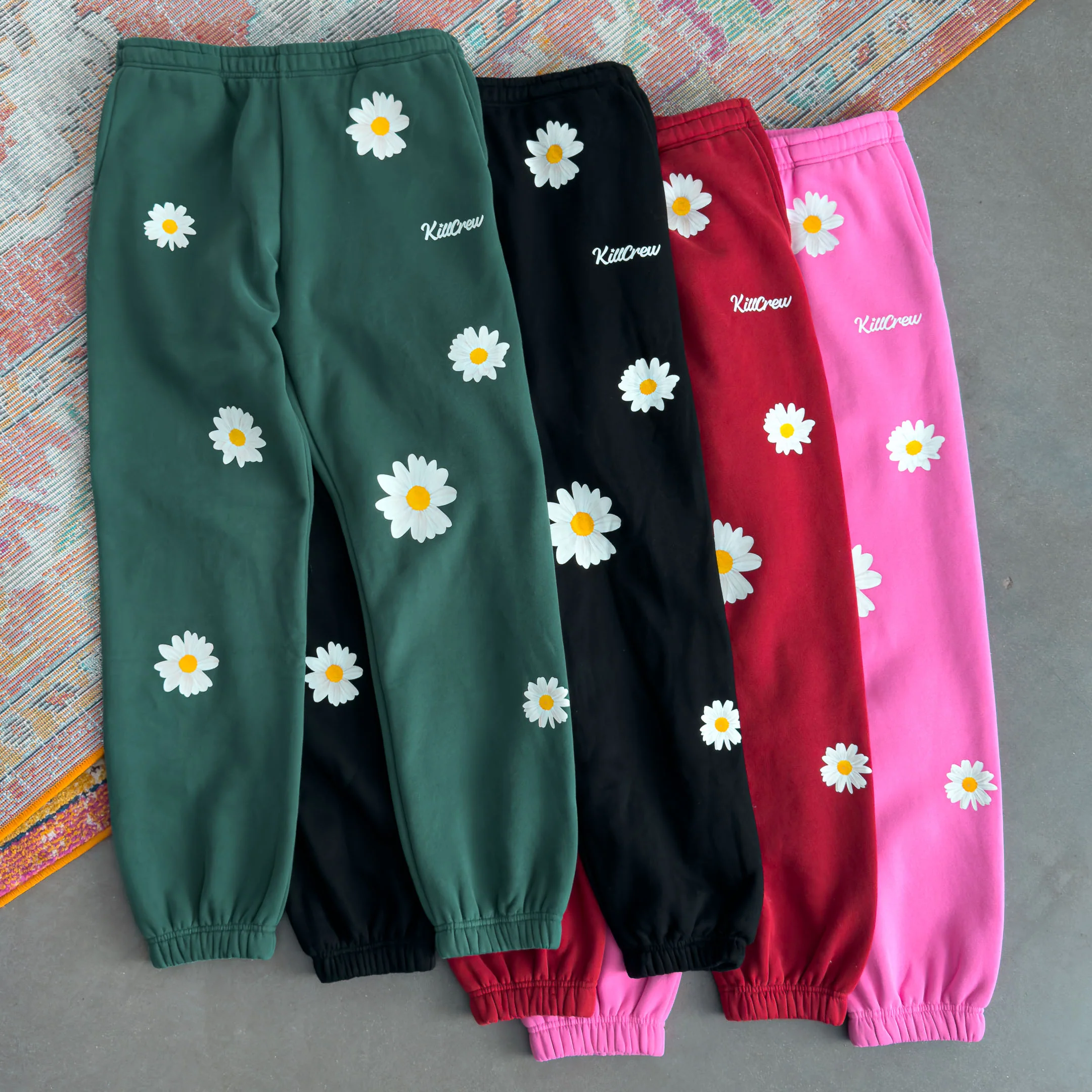OVERSIZED LUX "DAISY" SWEATPANTS - PINK - Image 6