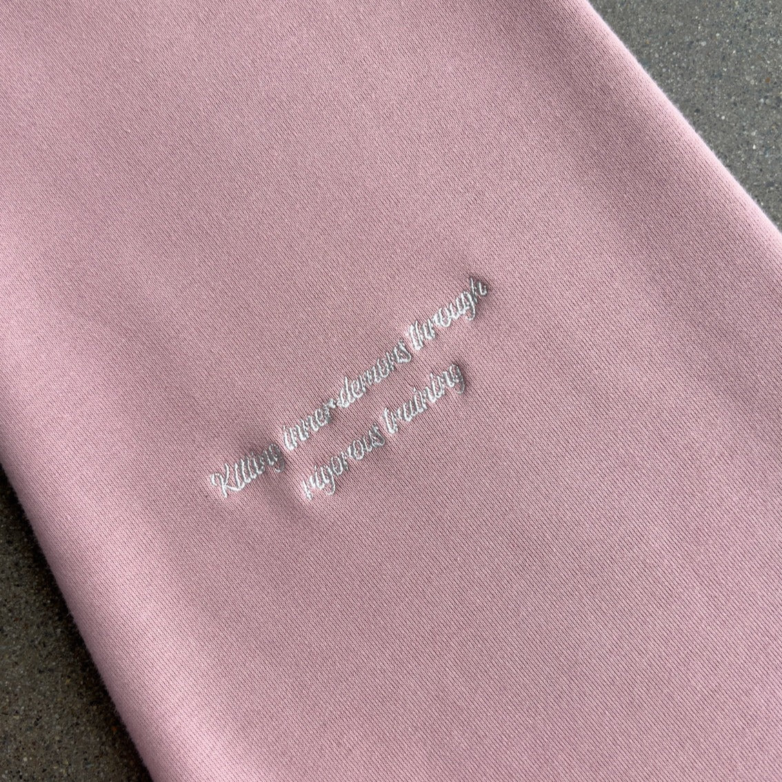 OVERSIZED LUX OUTSEAM CREW NECK - PINK - Image 4