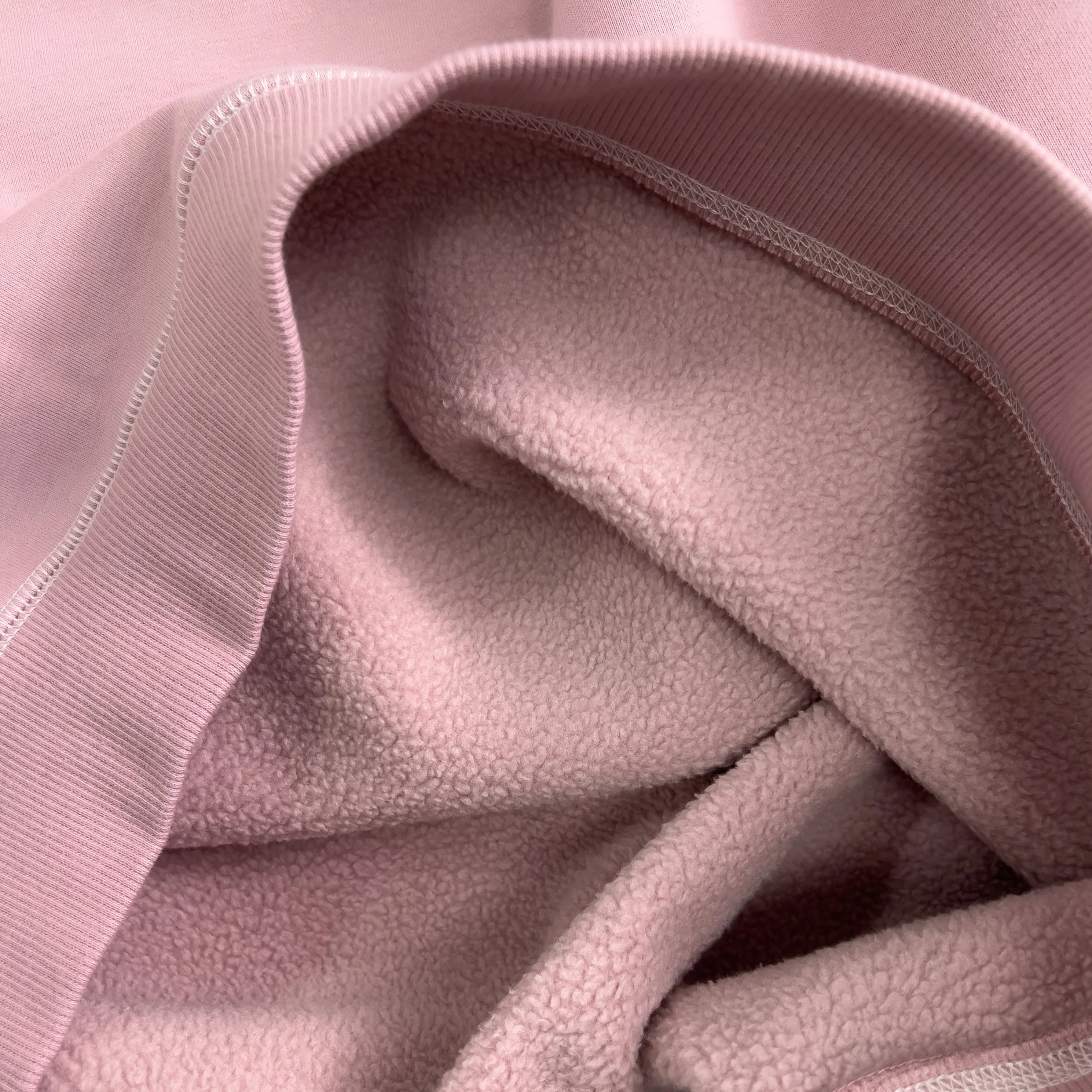 OVERSIZED LUX OUTSEAM CREW NECK - PINK - Image 5