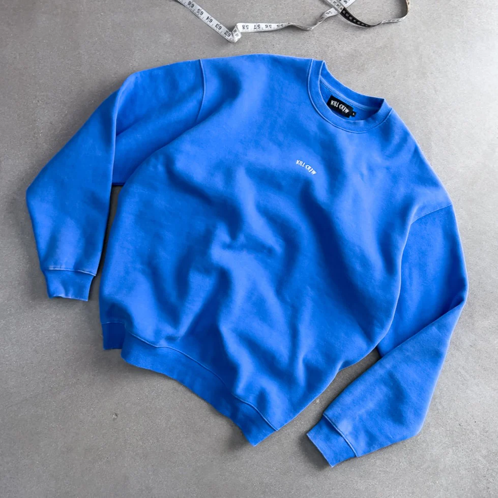 OVERSIZED LUX "SIMPLE" CREWNECK - BLUE - Image 2