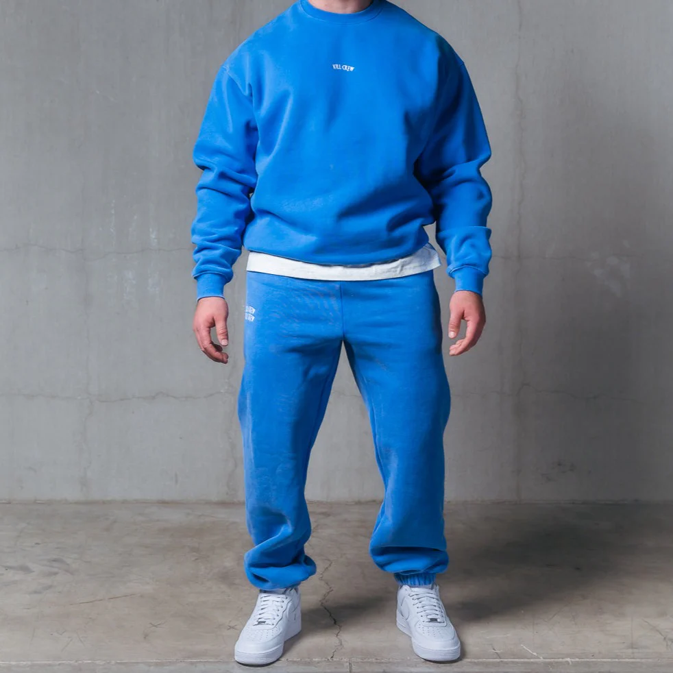 OVERSIZED LUX "SIMPLE" CREWNECK - BLUE - Image 4