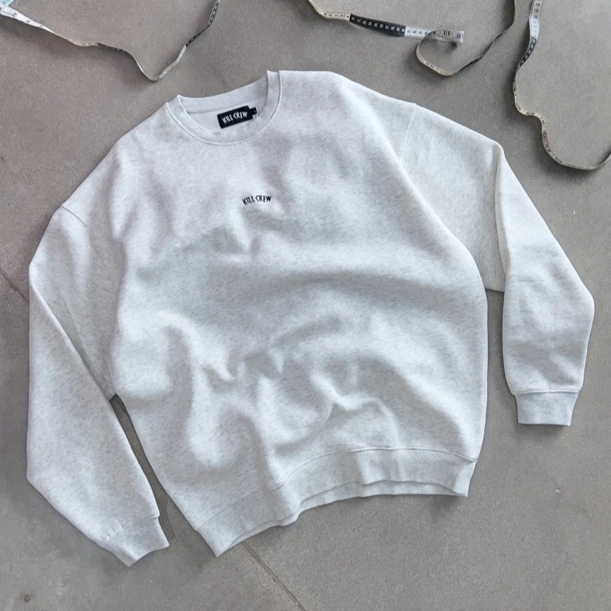 OVERSIZED LUX "SIMPLE" CREWNECK - GREY - Image 2