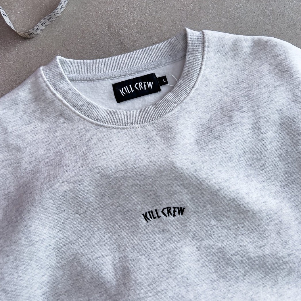 OVERSIZED LUX "SIMPLE" CREWNECK - GREY - Image 3