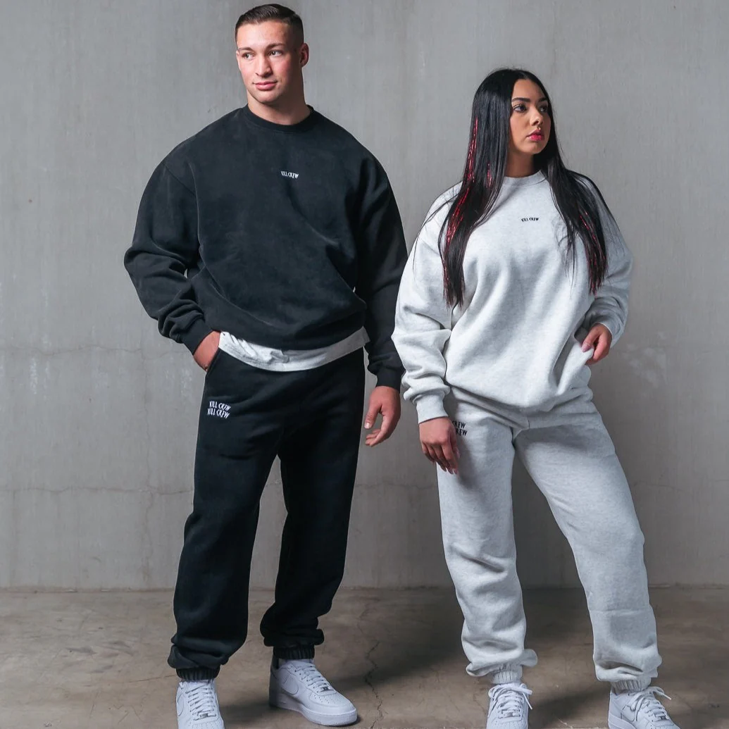 OVERSIZED LUX "SIMPLE" CREWNECK - GREY - Image 4