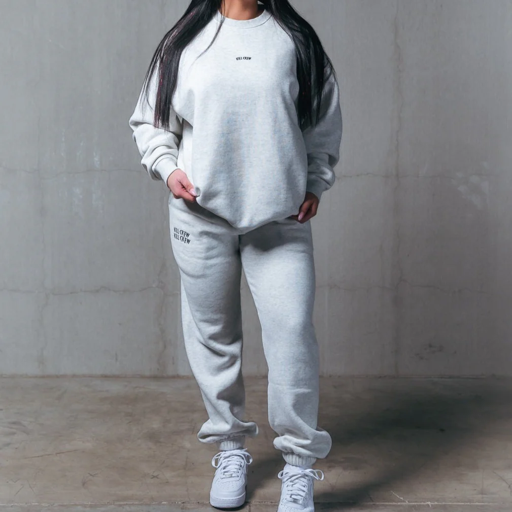 OVERSIZED LUX "SIMPLE" CREWNECK - GREY - Image 5