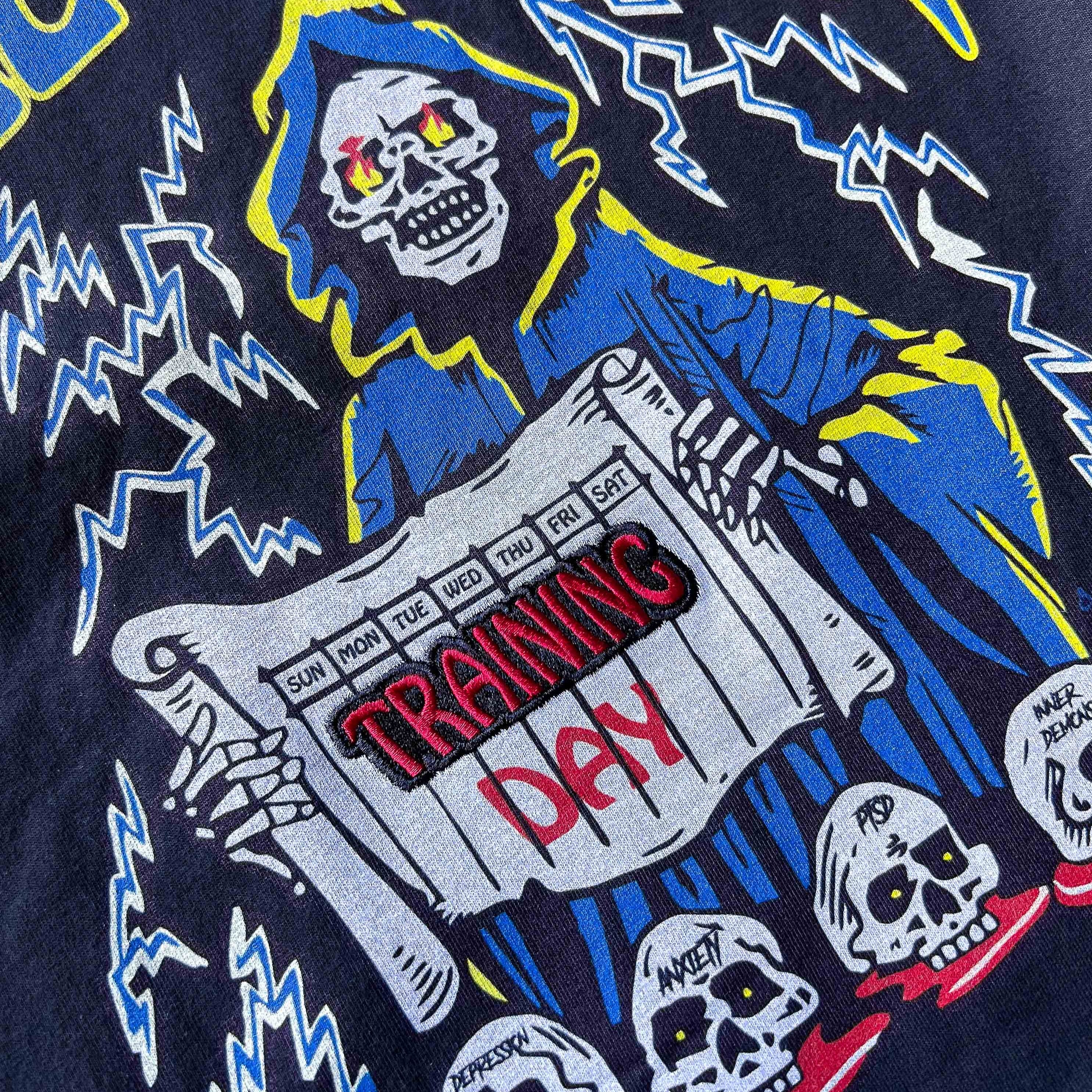 OVERSIZED HEAVYWEIGHT TRAINING DAY CREW NECK - BLACK - Image 3