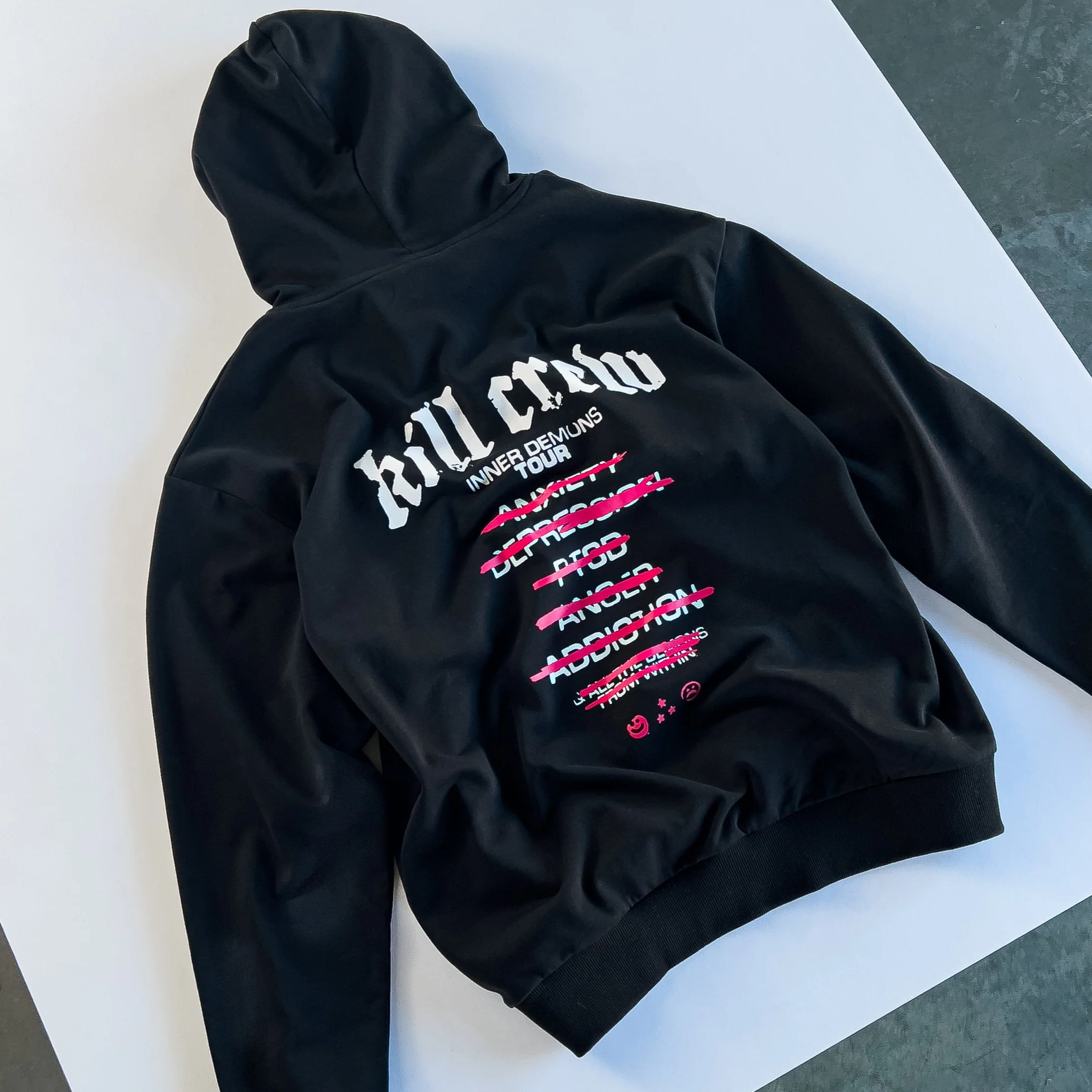 INNER DEMONS TOUR HOODIE - BLACK / WHITE - Image 2