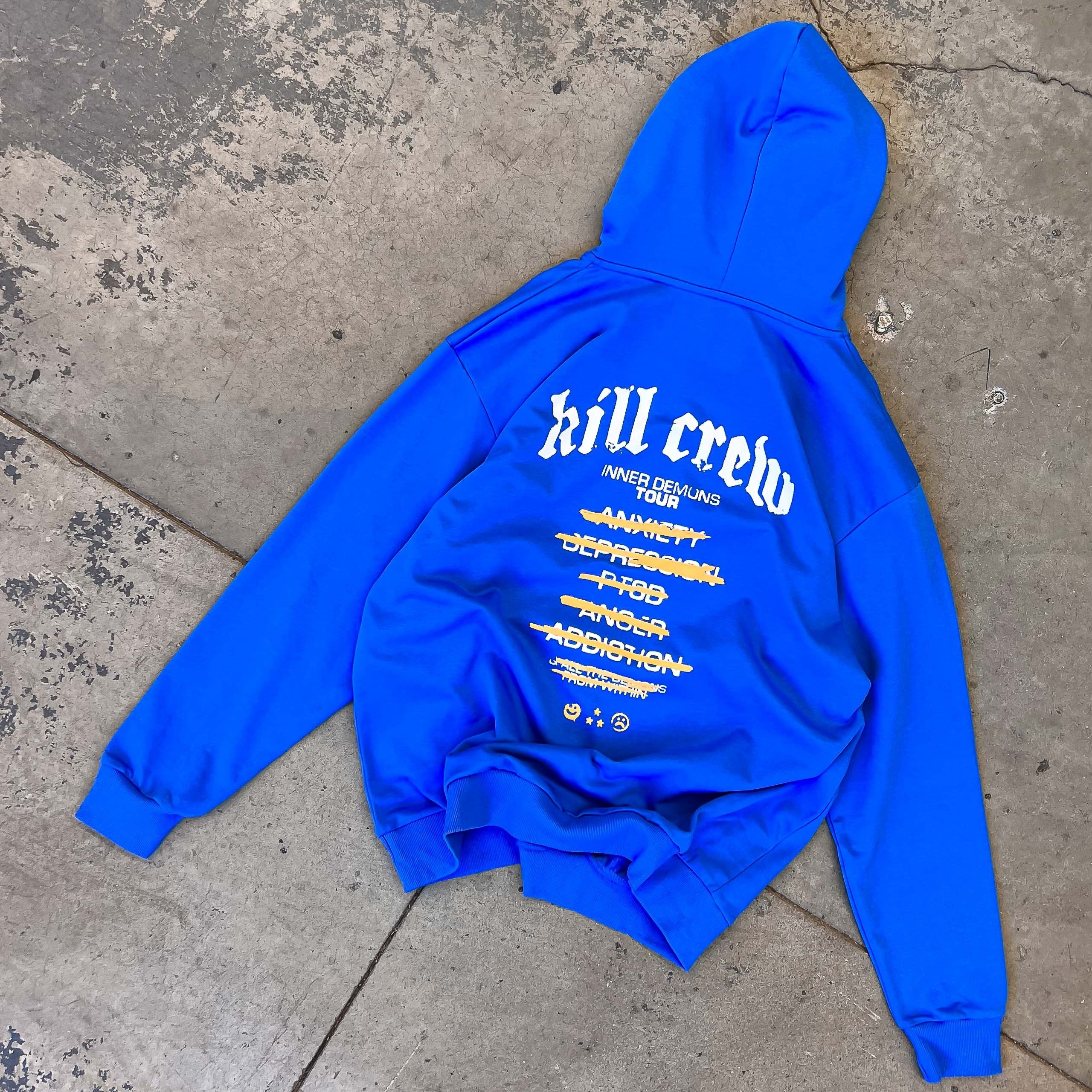 INNER DEMONS TOUR HOODIE - BLUE / WHITE - Image 2