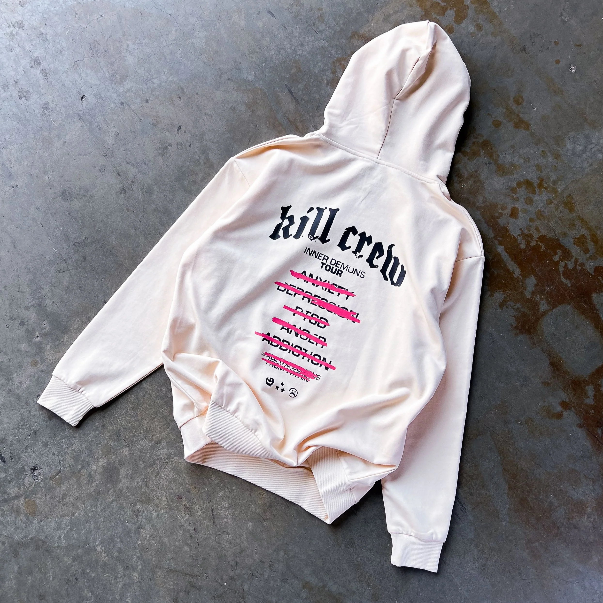 INNER DEMONS TOUR HOODIE - CREAM - Image 3
