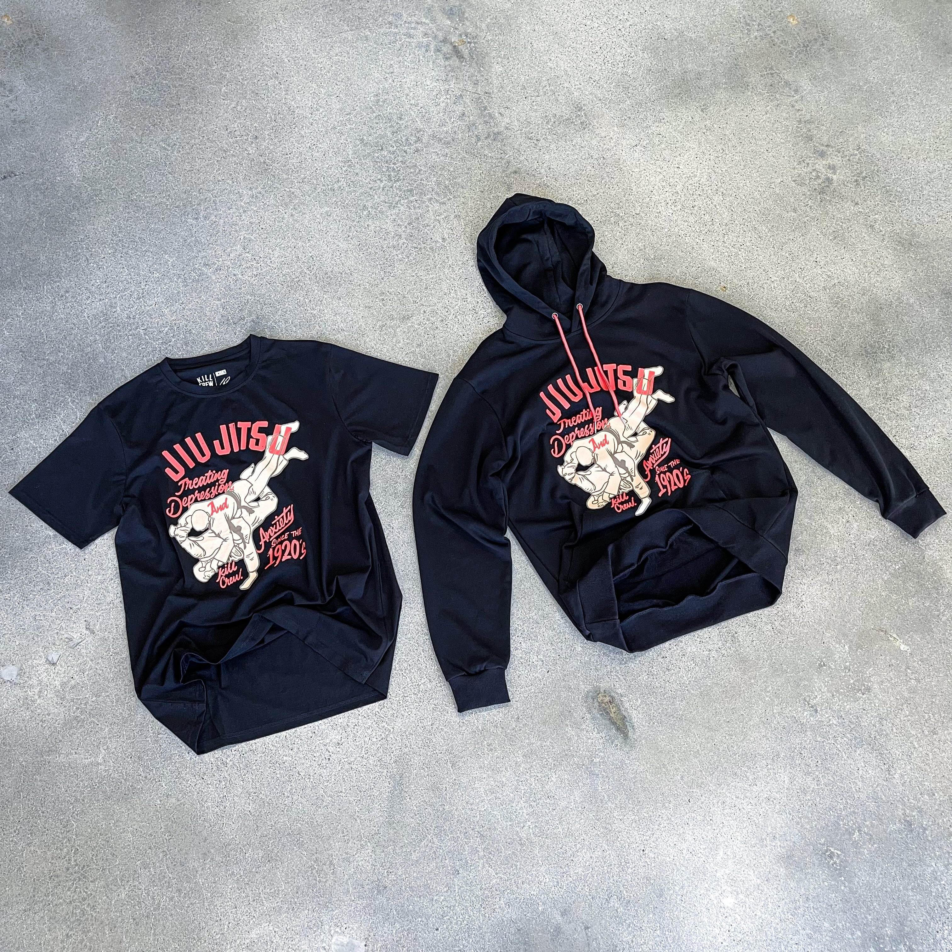 JIU JITSU DEPRESSION HOODIE - BLACK - Image 3