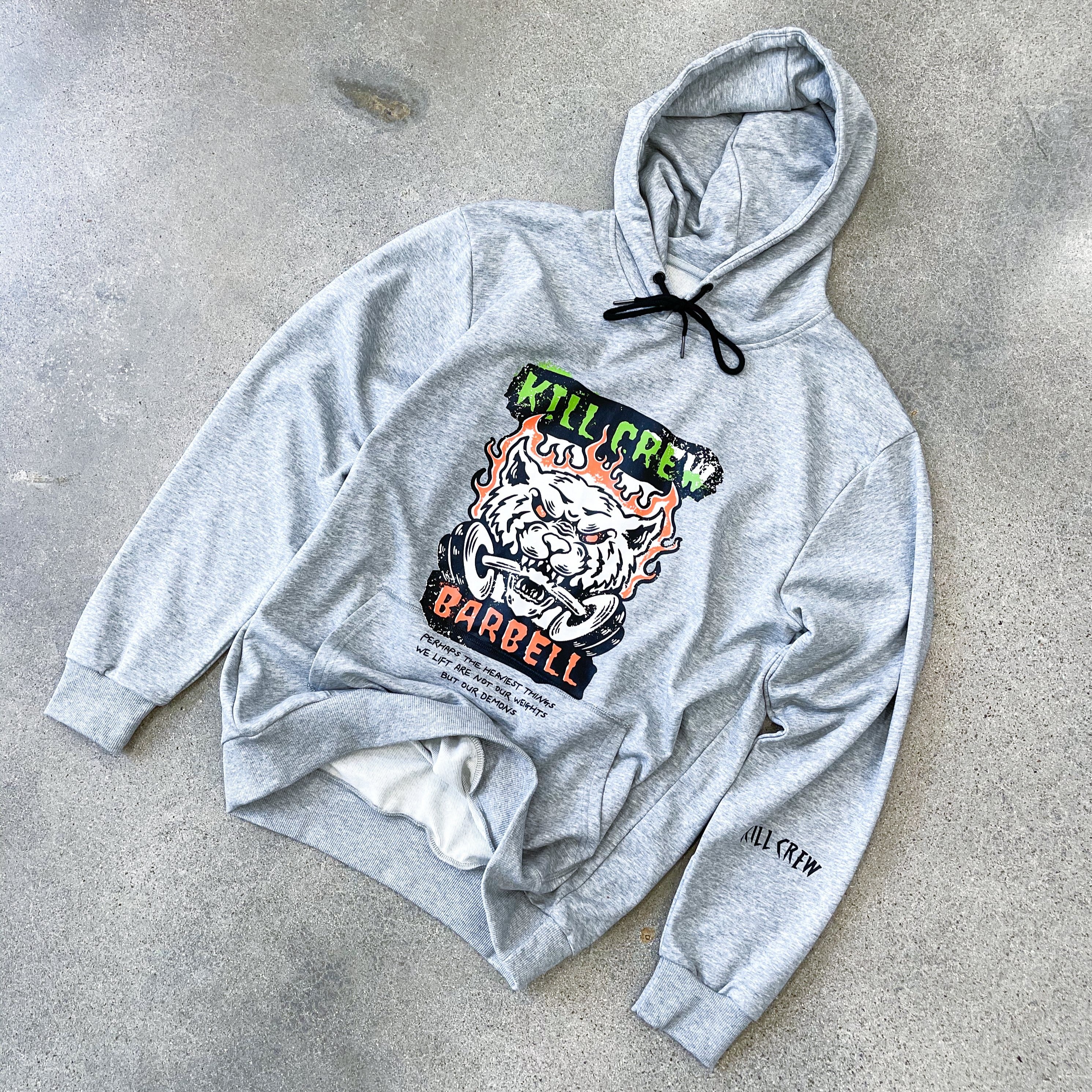 KILL CREW BARBELL HOODIE - GREY - Image 2