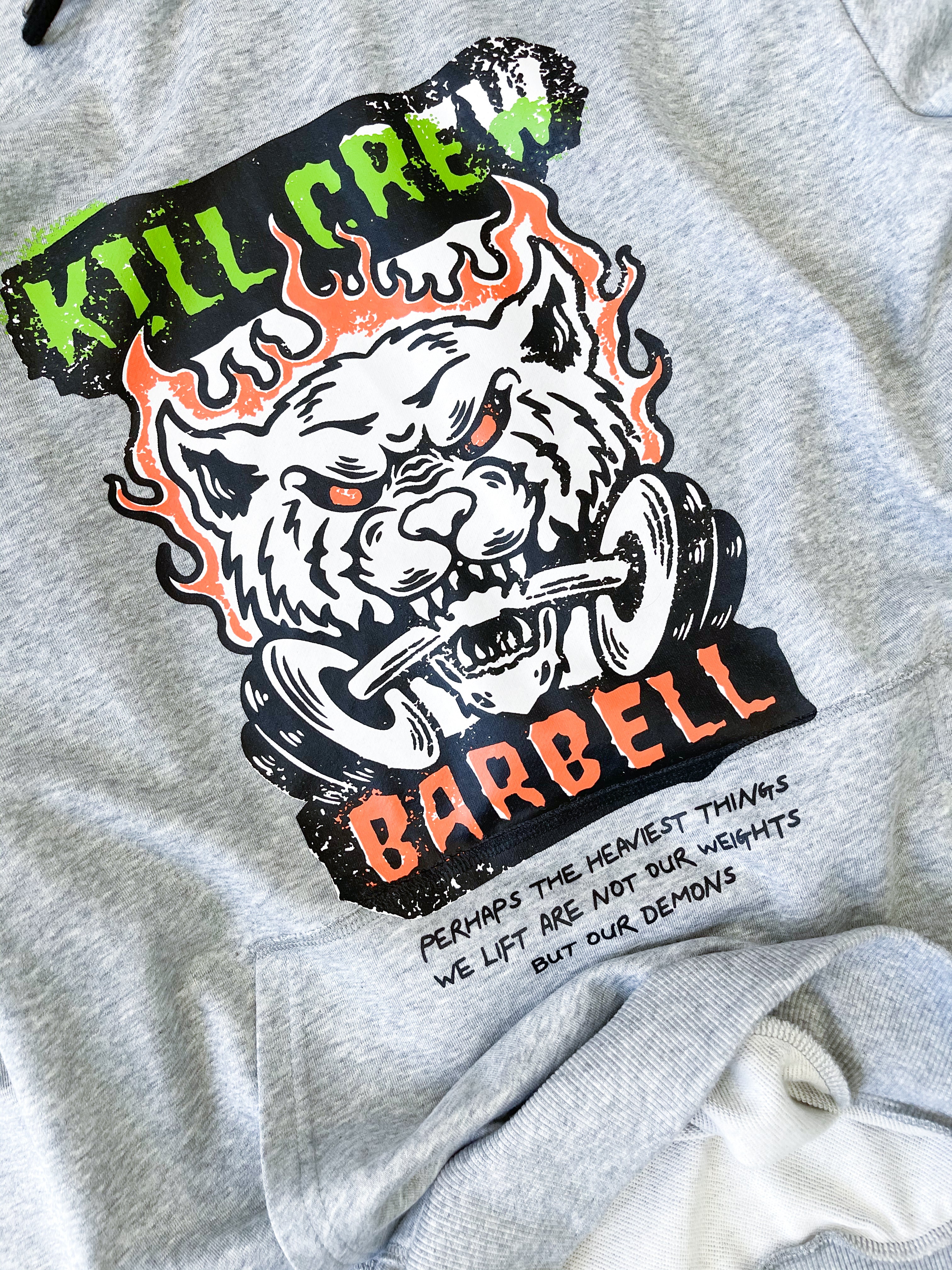 KILL CREW BARBELL HOODIE - GREY - Image 3