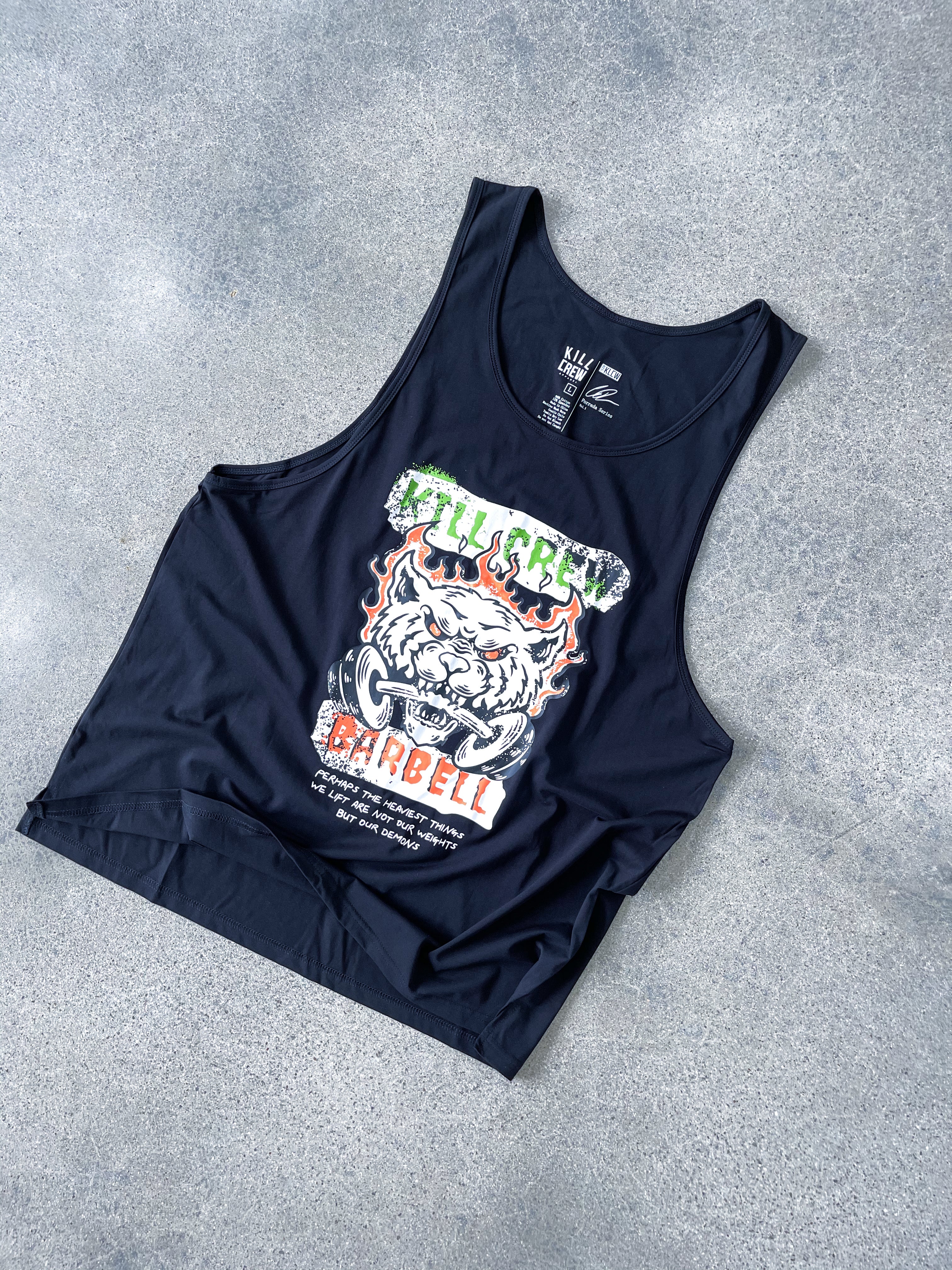 KILL CREW BARBELL TANK TOP - BLACK - Image 2